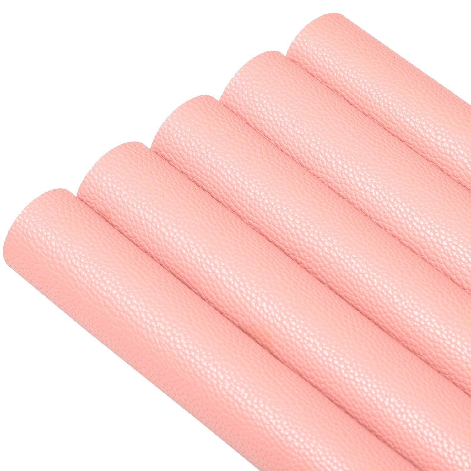 MeCan Faux Leather Fabric Sheet Solid PU Synthetic Leather(5pcs, 9" x 13") Perfect for Earrings,Cricut,DIY Craft Projects (Pink)