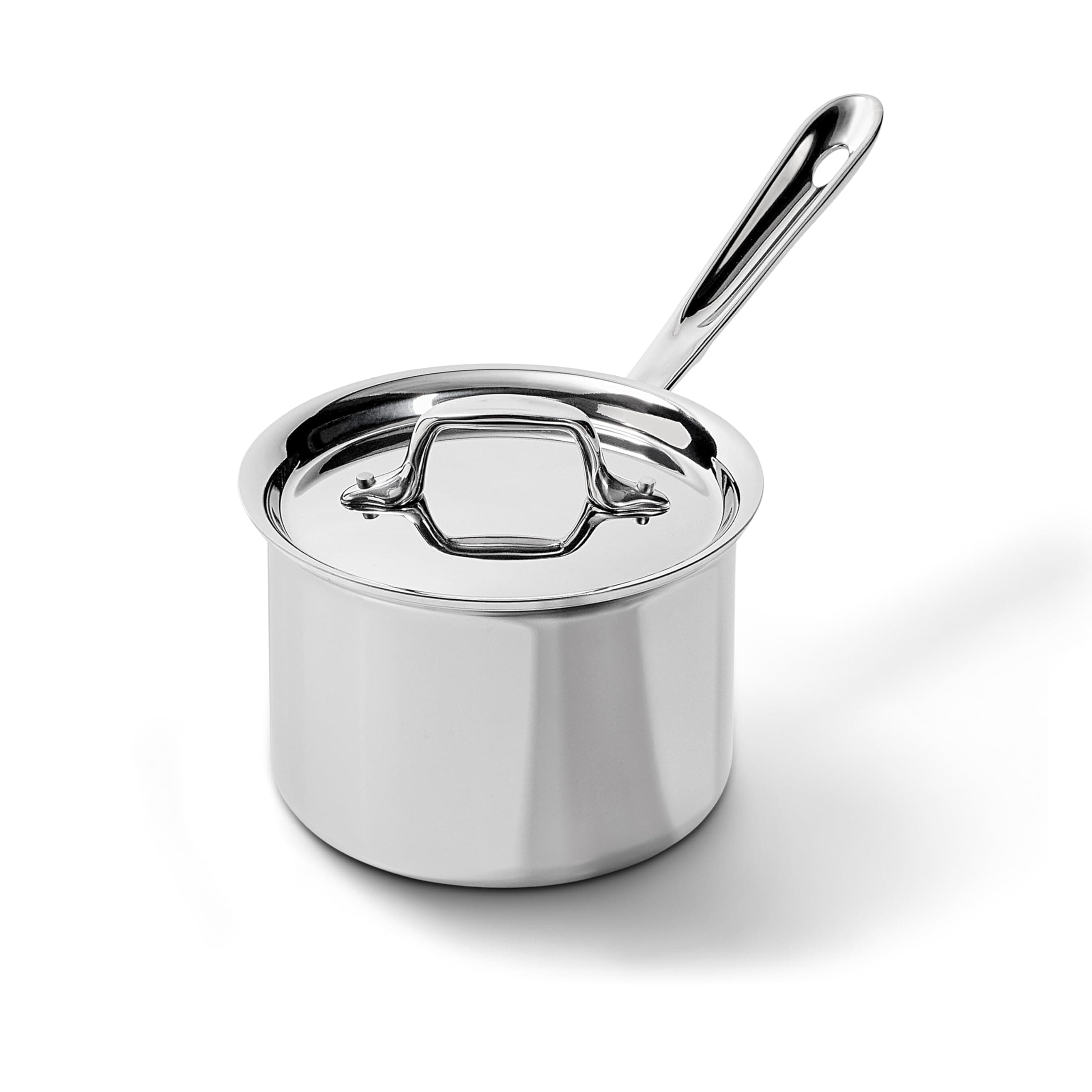 4201 Stainless Steel Tri-Ply Bonded Dishwasher Safe Sauce Pan with Lid / Cookware 2-Quart Silver 4202