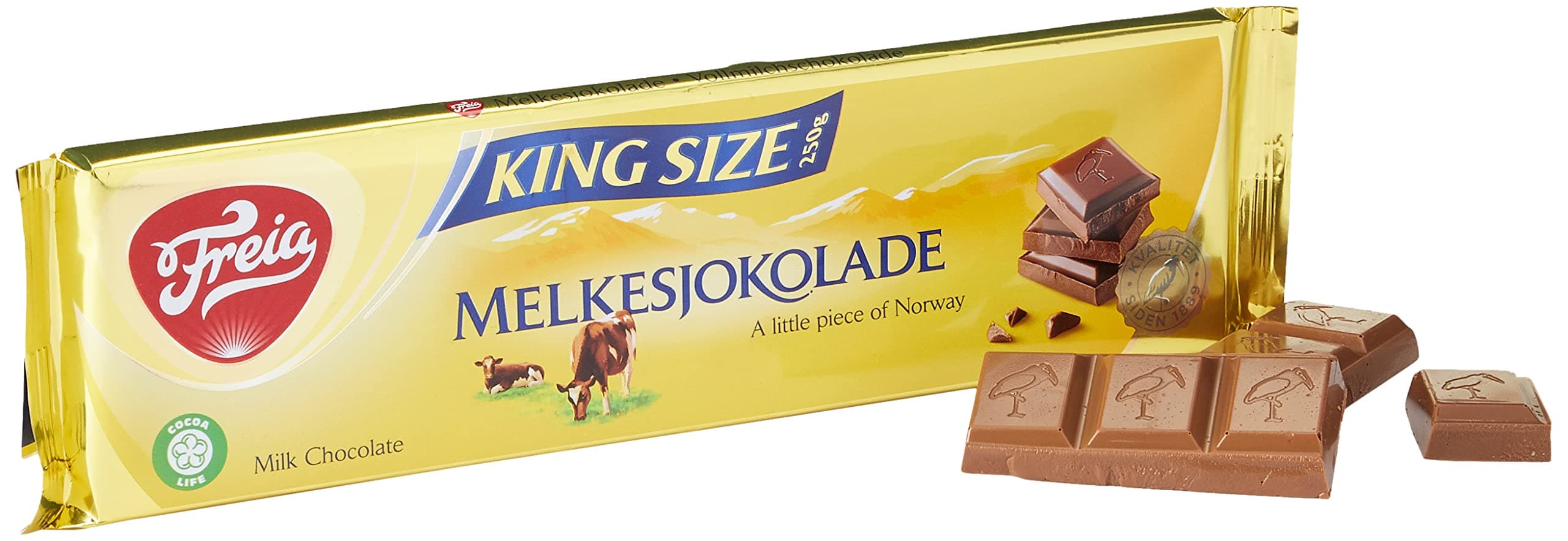 Freia Melkesjokolade Milk Chocolate, 250 g