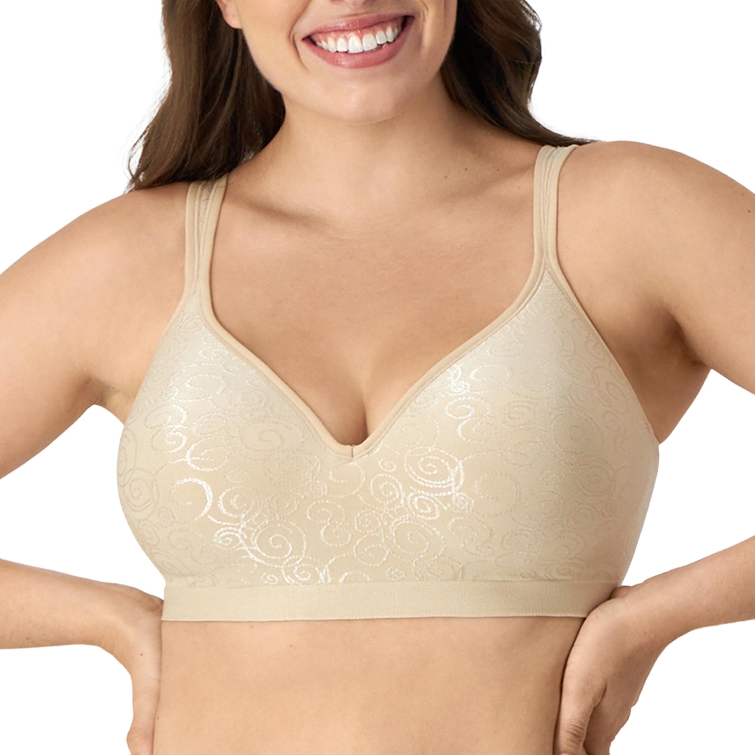 Women's Wireless Bra DF3463, Comfort Revolution Full-Coverage Bras for Women, Moisture-Wicking, Wirefree