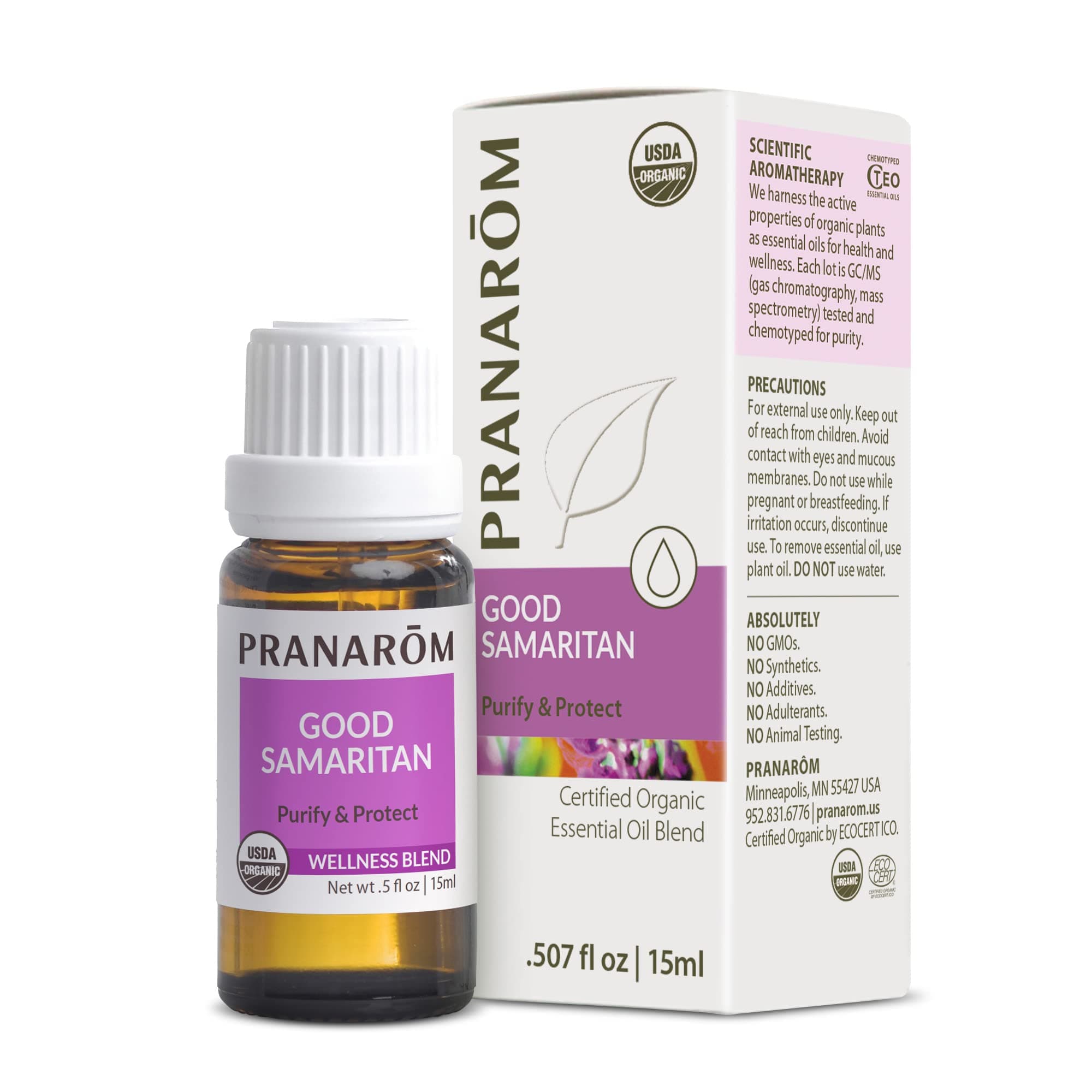 - Pranarom - Good Samaritan Essential Oil Blend (15ml) -100% Pure Essential Oil for Diffusing and Cleaning | Lemon, Rosemary, Eucalyptus, Cinnamon