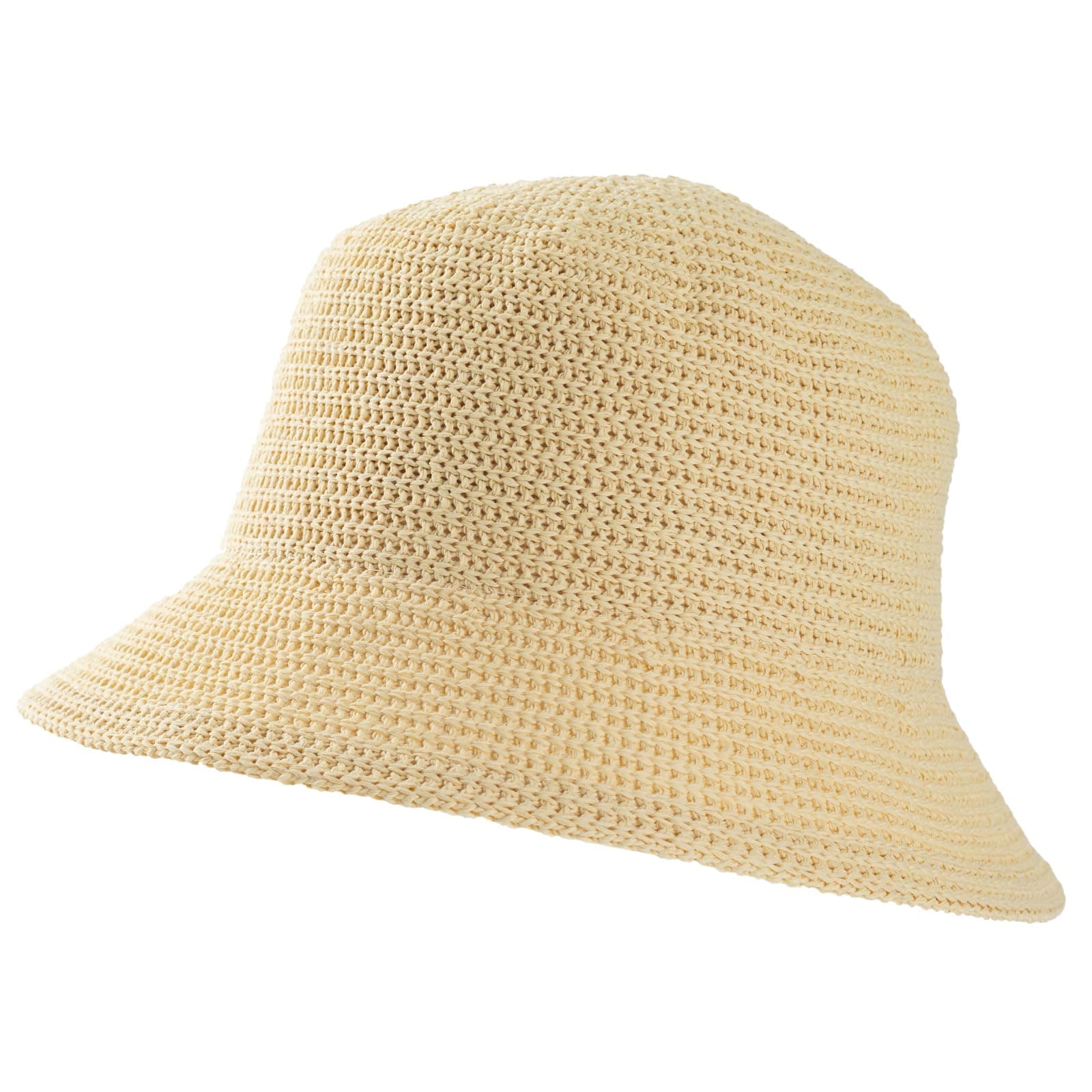 MEINICYMEINICIY Womens Bucket Hat, Beach Sun Hat for Women, Bamboo Mesh Woven Foldable Packable