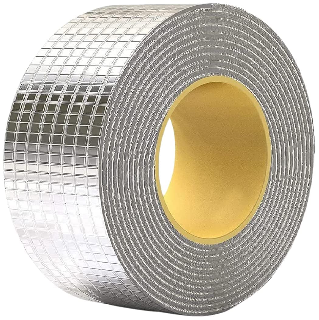 Waterproof Repair Tape for Pipe Leakage Roof Water Leakage Solution Aluminium Foil Tape Waterproof Adhesive Sealing Butyl Rubber Tape for Surface Crack (5cmx5m) (Silver)