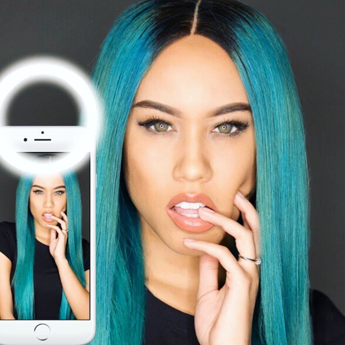 Roxima Clip on Selfie Ring Light (Black)