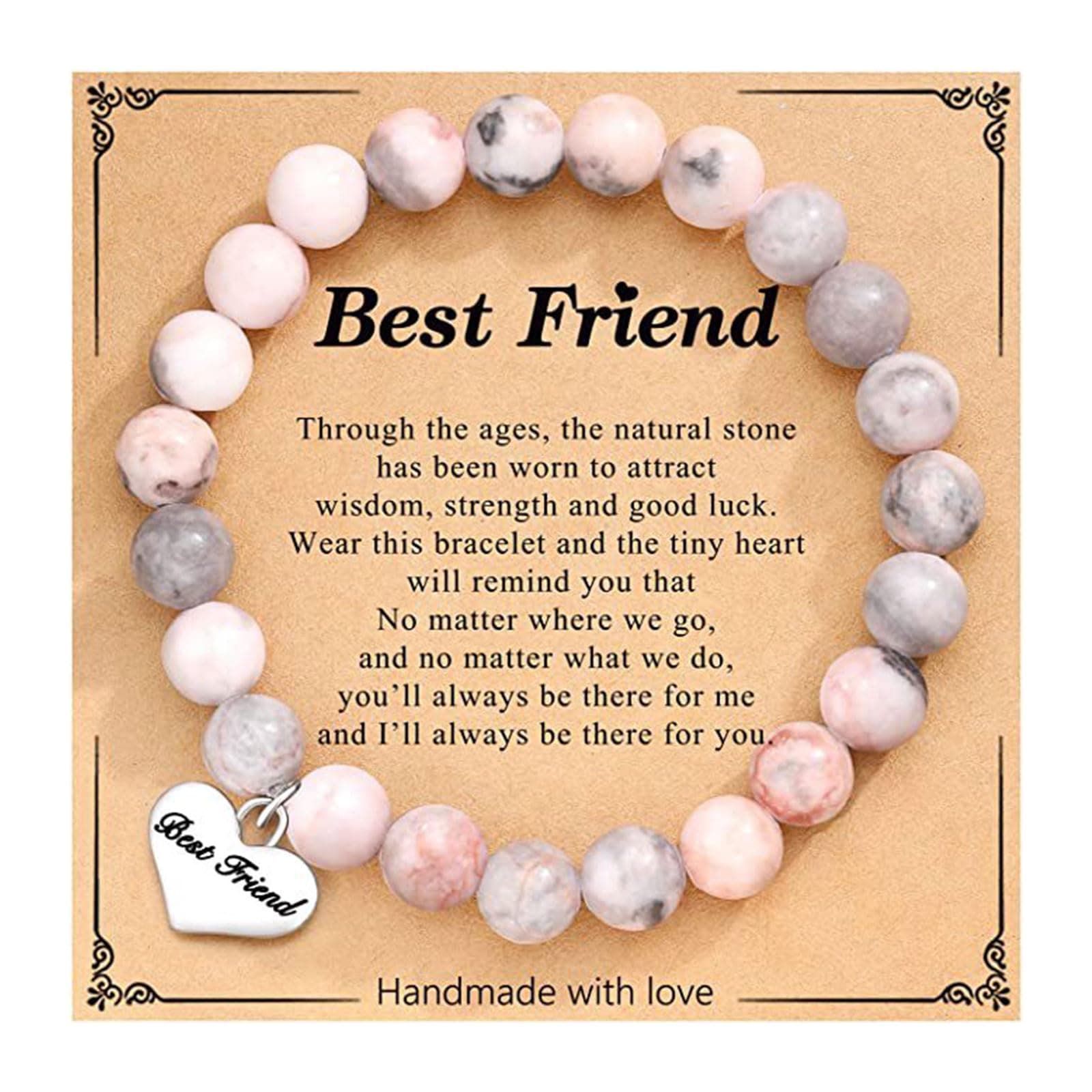 Long tiantian To My Sister Bracelet Natural Stone Bracelet Gift for Women To MY Big Sister Gifts Sister In Law Birthday Gifts for Sister Christmas Gifts