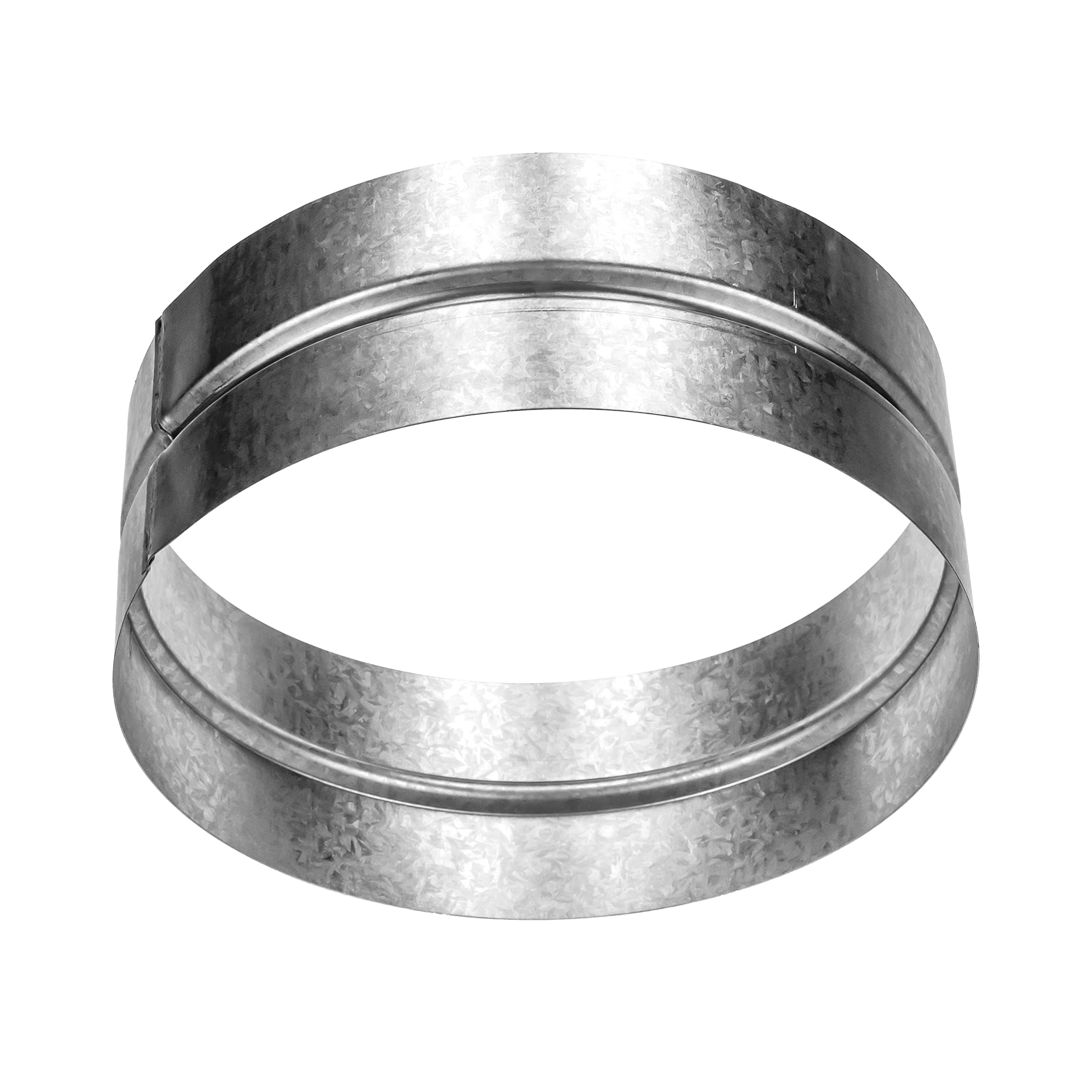 8" Inch / 200 mm Metal Vent Duct Connector - Vent Extension - Galvanized Metal Pipe Connection - 8 Inch Dryer Vent Coupler - Metal Drier Pipe Coupling - Rigid 8In Metal Hose Extension