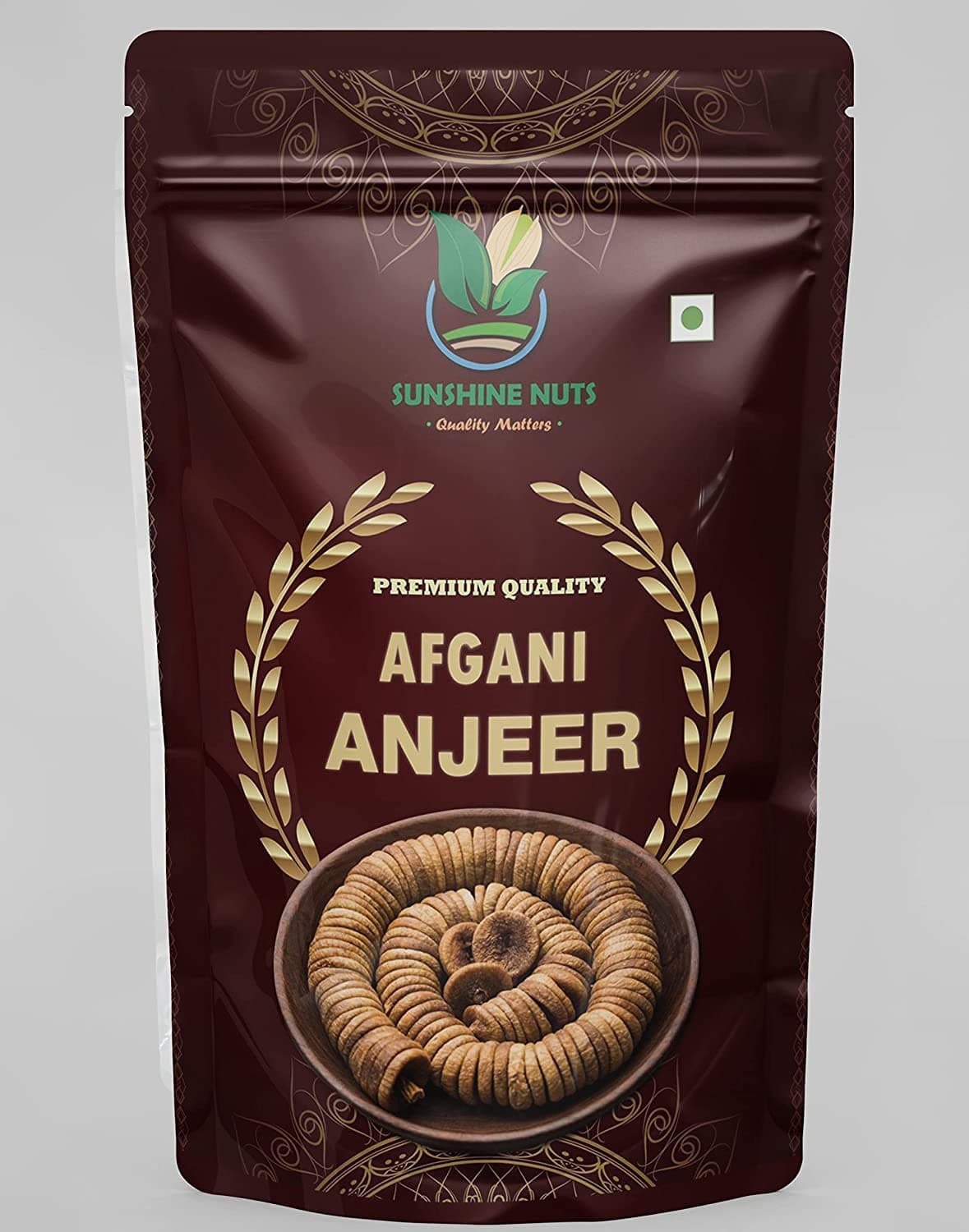 Sunshine Nuts Afghani Anjeer Figs - 1kg | Afghanistan Dry Anjir (Dried Figs - Small Size)