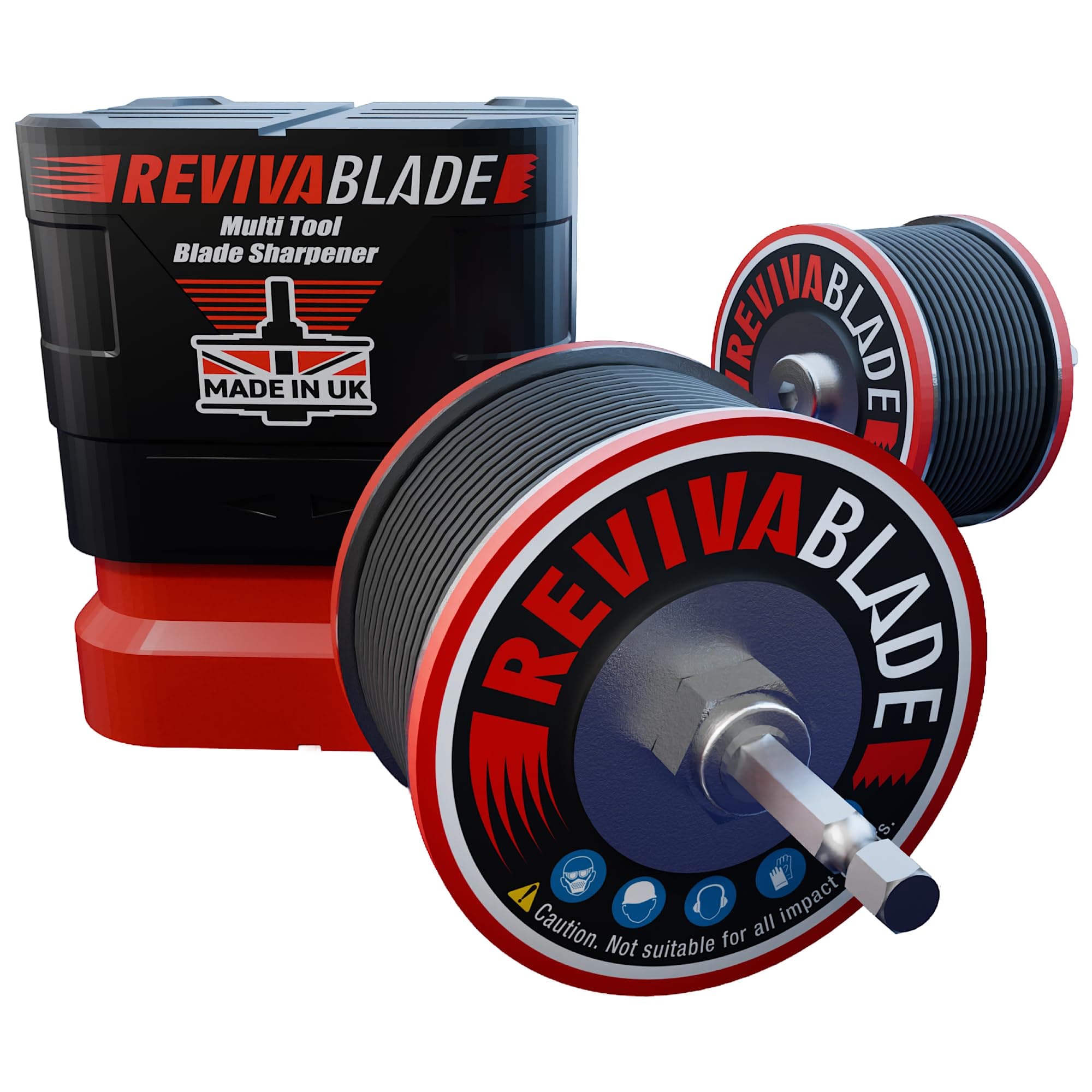 • Multi-Tool Blade Sharpener – Hex Arbor for Cordless Drills and Impact Drivers. Precision Sharpening of Multi-Tool Blades 35mm Wide. Suitable for Professional Trades and DIY.