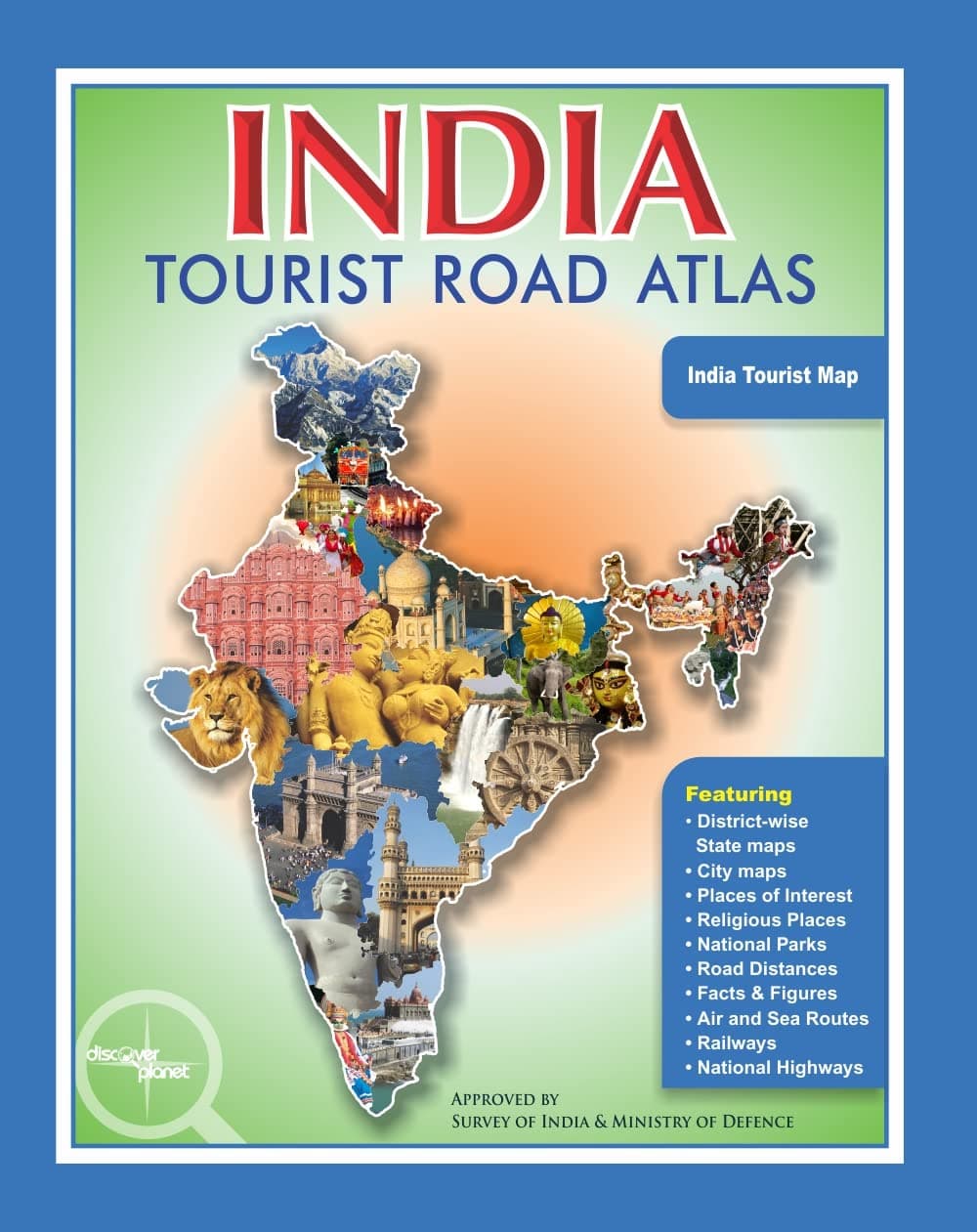 Discover Planet - India Tourist Road Atlas (English)