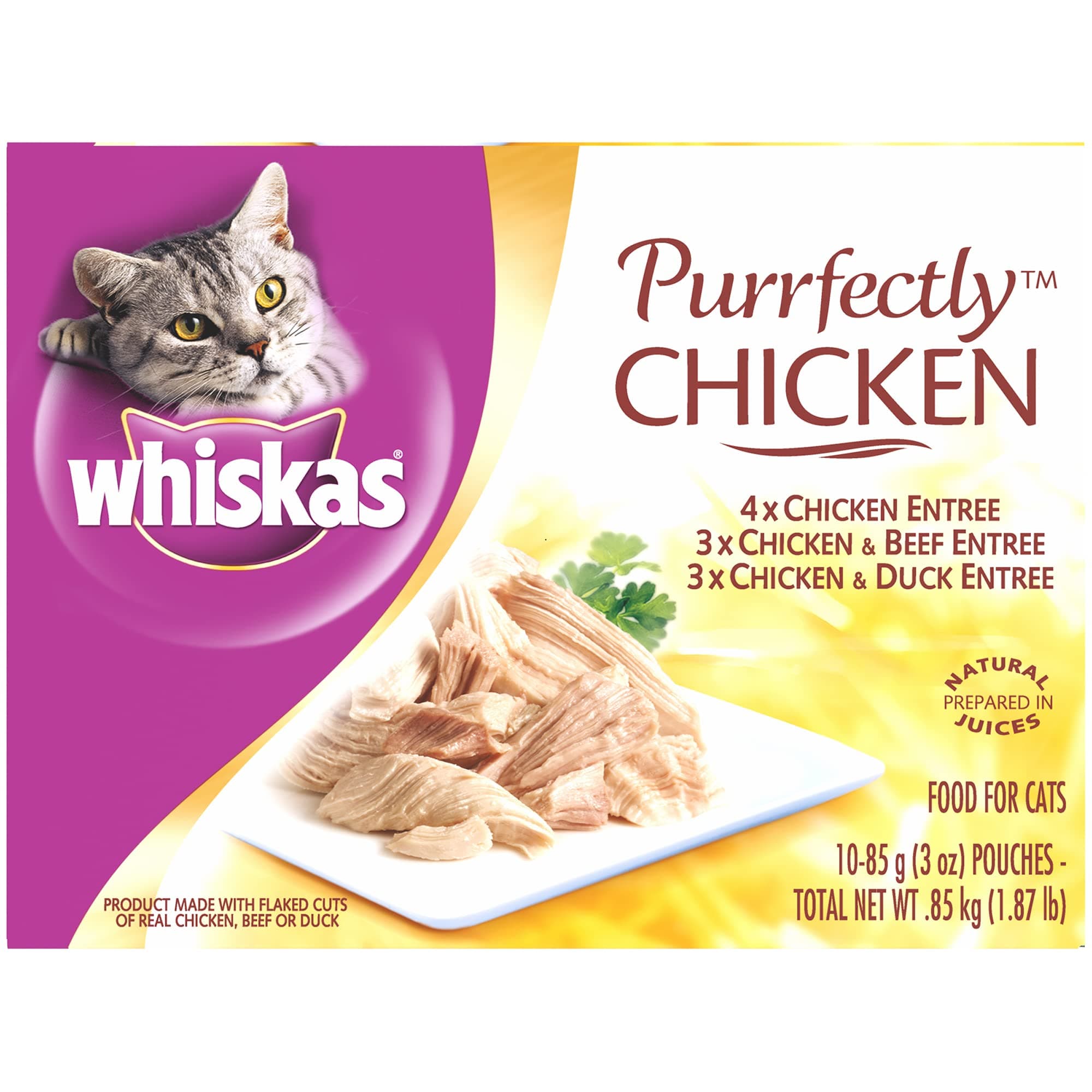 Purrfectly Chicken Variety Pack Wet Cat Food 3 Ounces, Pack of 4 (10 Count each)