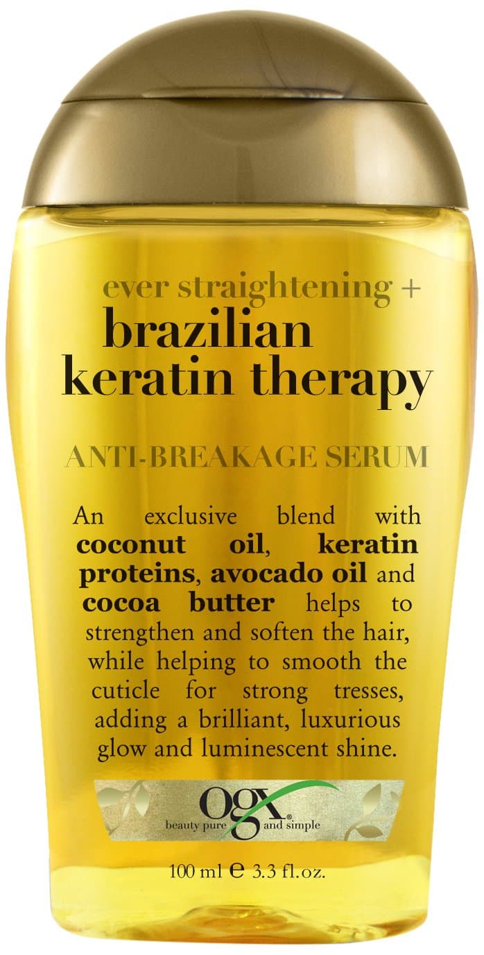 Ogx Ever Straight Brazilian Keratin Therapy Anti-Breakage Serum, 3.3oz