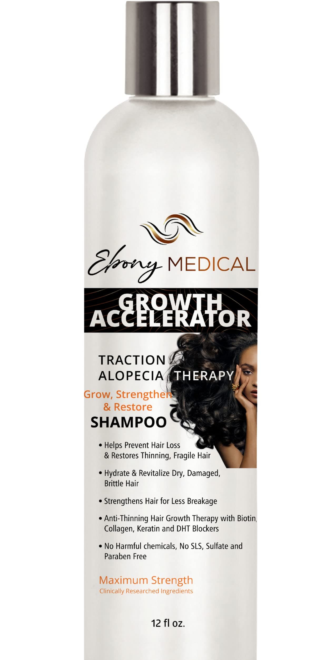 Alopecia Areata Treatment Hair Loss Shampoo - Amazing Hair Growth Product Helps with Thinning Hair, Alopecia & Receding Hairlines - 12 fl oz