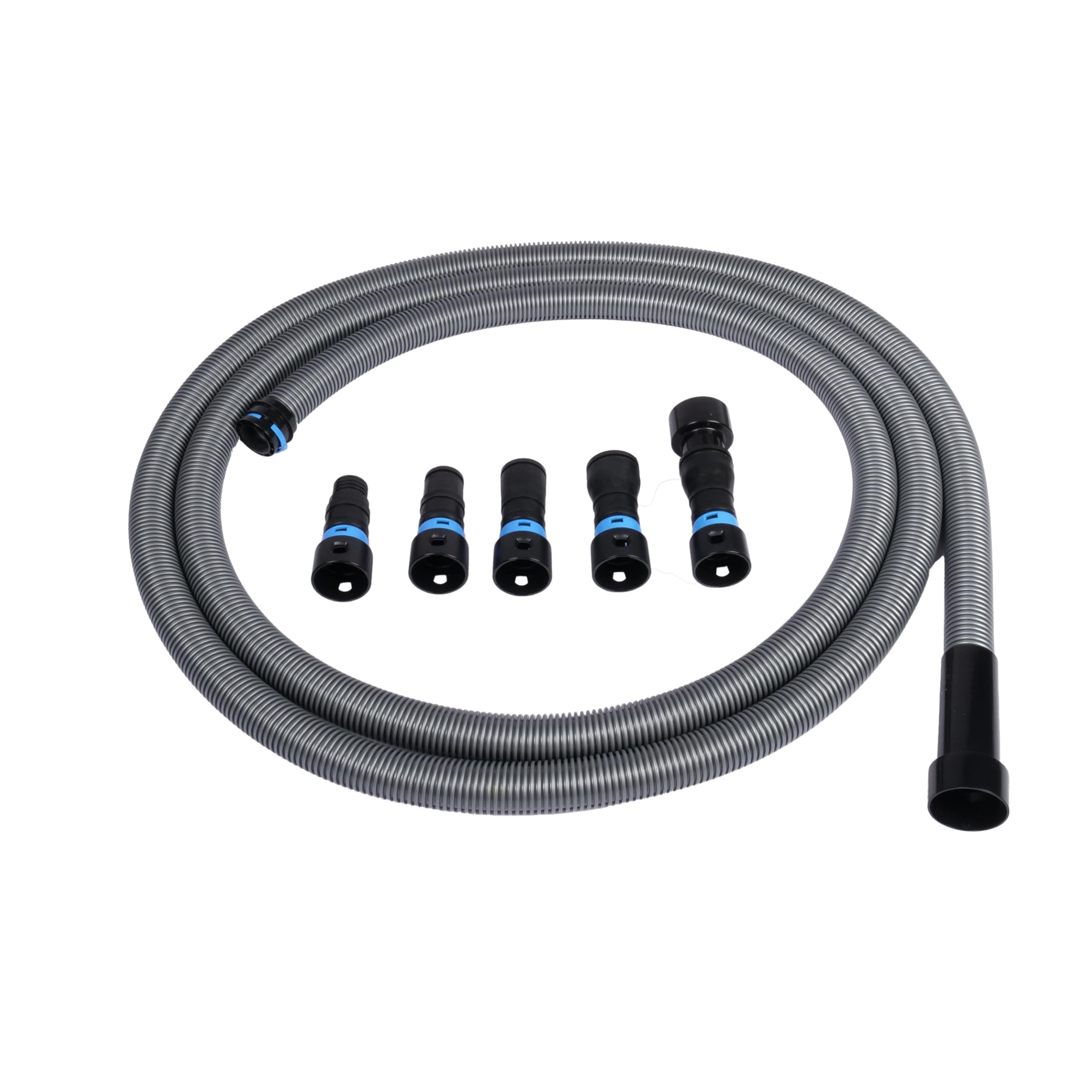 94709 Quick Click 16 Ft. Hose for Home and Shop Vacuums with Expanded Multi-Brand Power Tool Adapter Set for Dust Collection