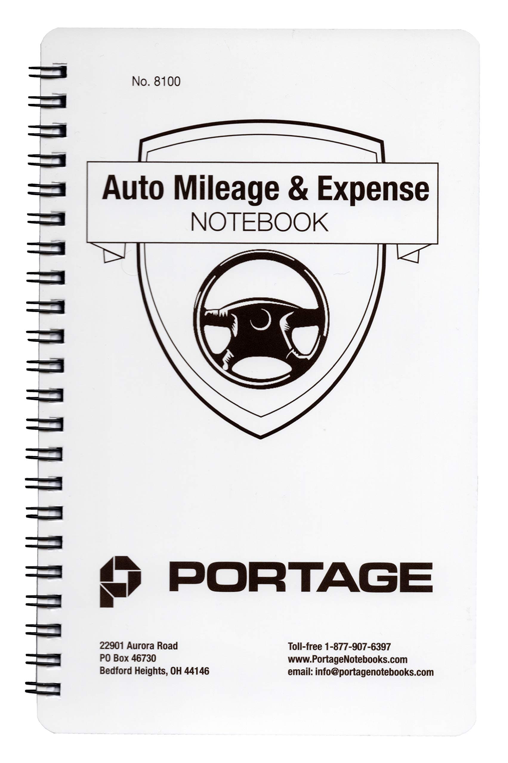 Auto Mileage & Expense Notebook – Vehicle Mileage Log, Miles Log Book to Track Over 400 Rides or Sessions, Track Odometer for Business Driving or Rideshare Apps – 5 x 8 Inches, 60 Pages (Pack of 1)