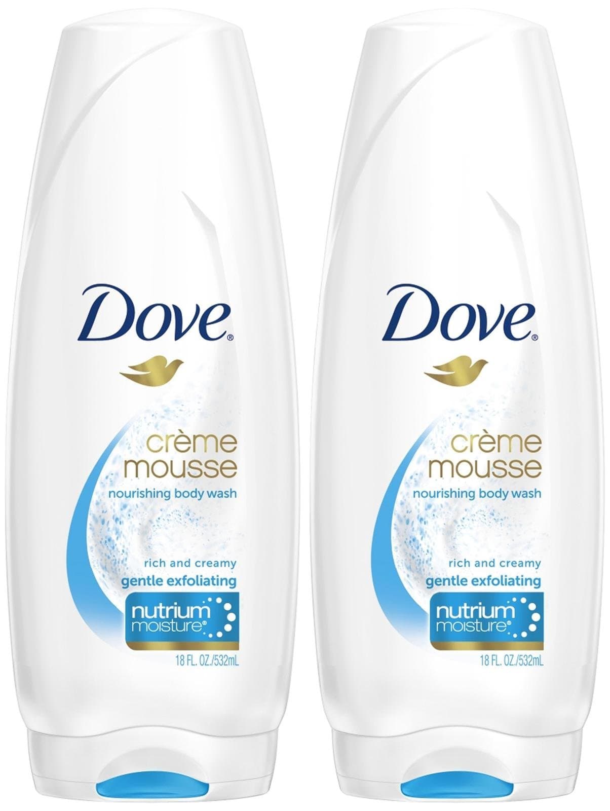DoveVisible Care Creme Mousse Body Wash - Gentle Exfoliating - 18 oz - 2 pk