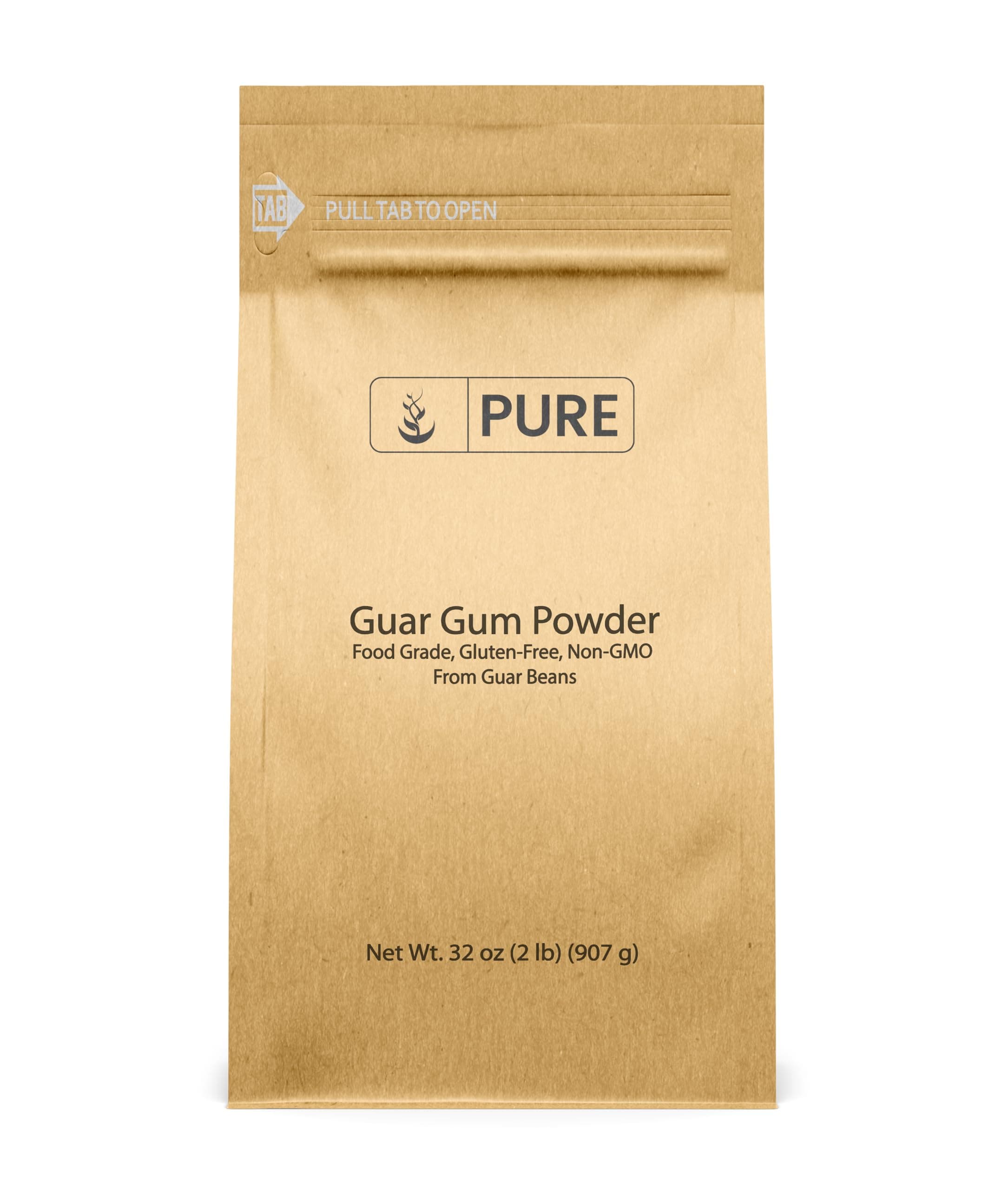 PURE ORIGINAL INGREDIENTS Guar Gum (2lb) From Guar Beans, Food Grade, Gluten Free