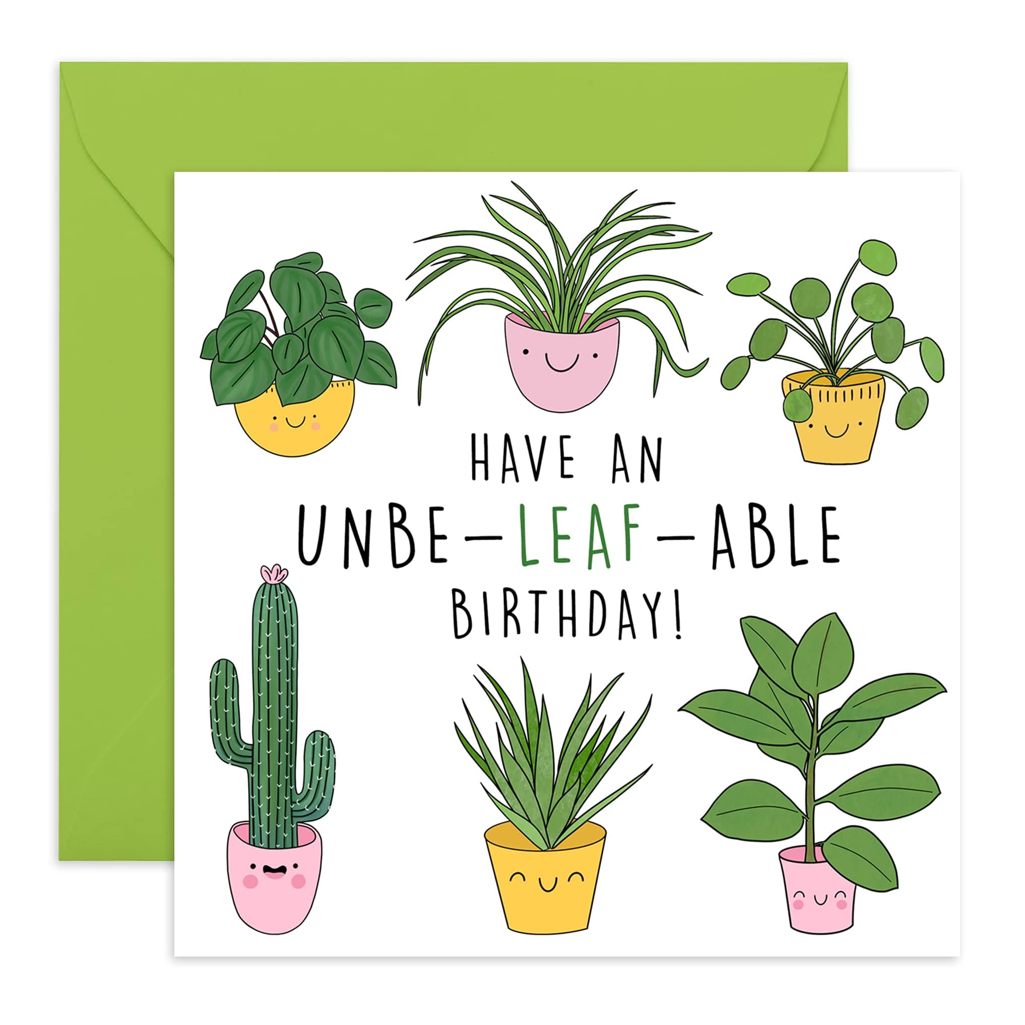 Unbe-leaf-able Birthday Card for Her - Comes with Fun Stickers