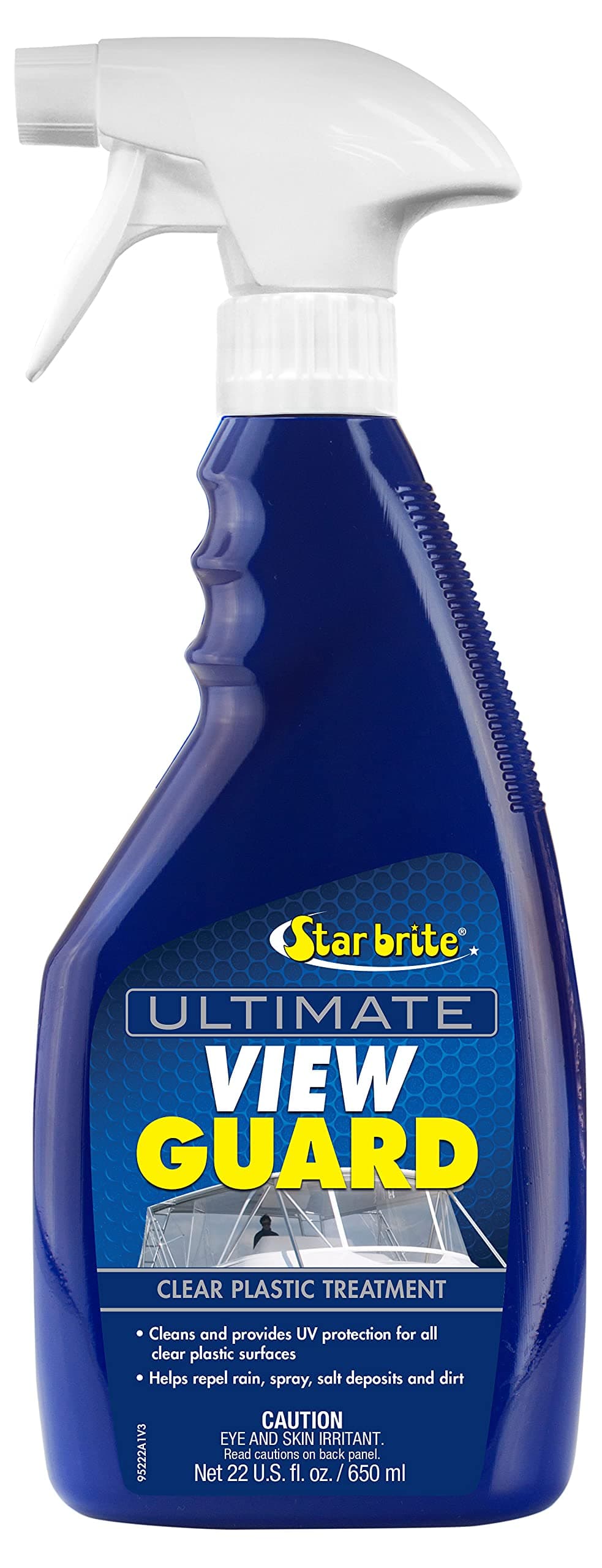 View Guard Clear Plastic Treatment - 22 oz Spray - Clean & Enhance Wet Weather Visibility for Strataglass, Eisenglass, EZ2CY & Other Clear Plastic