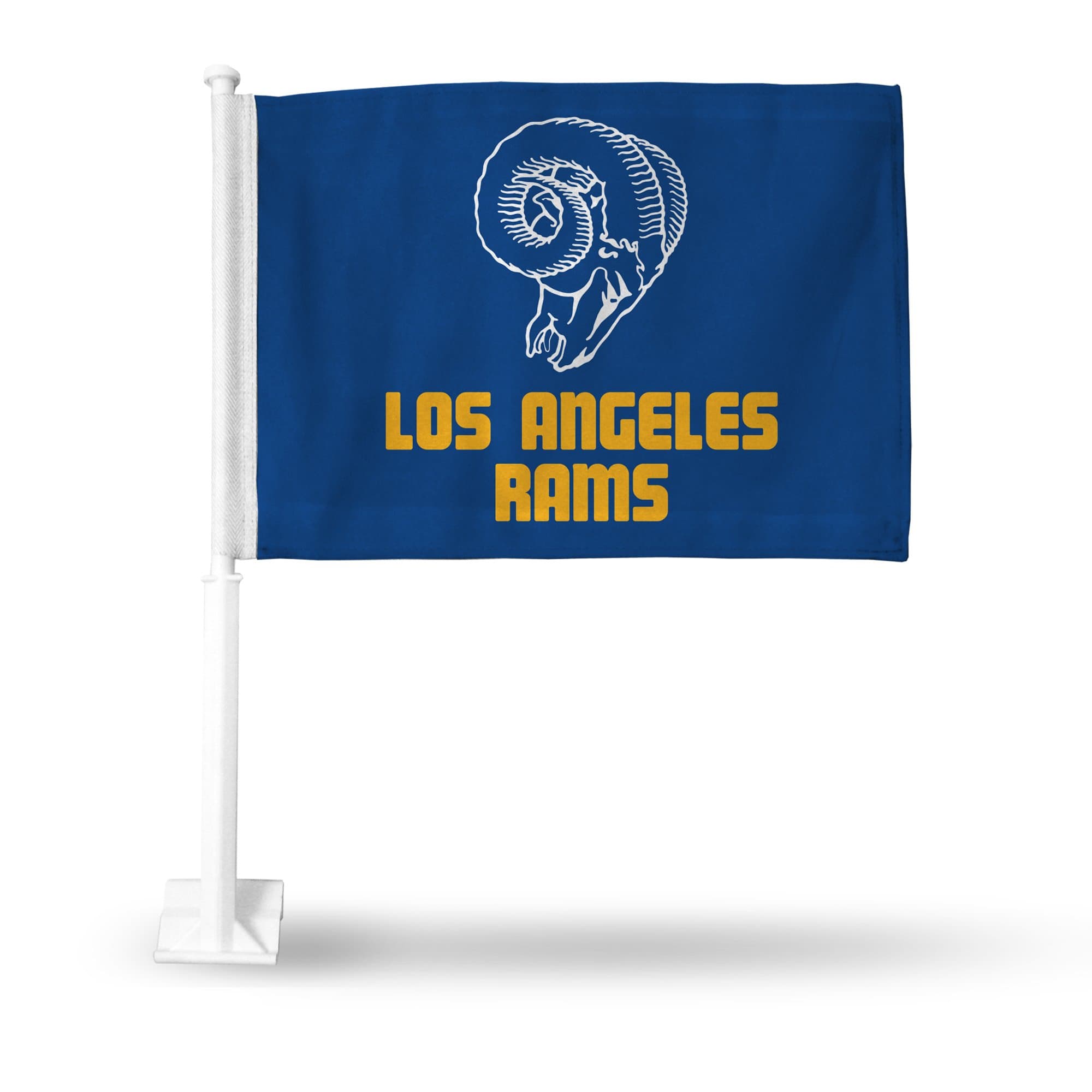 Rico IndustriesNFL Los Angeles Rams - Retro Car Flag with included Pole 16 x 19.5-"
