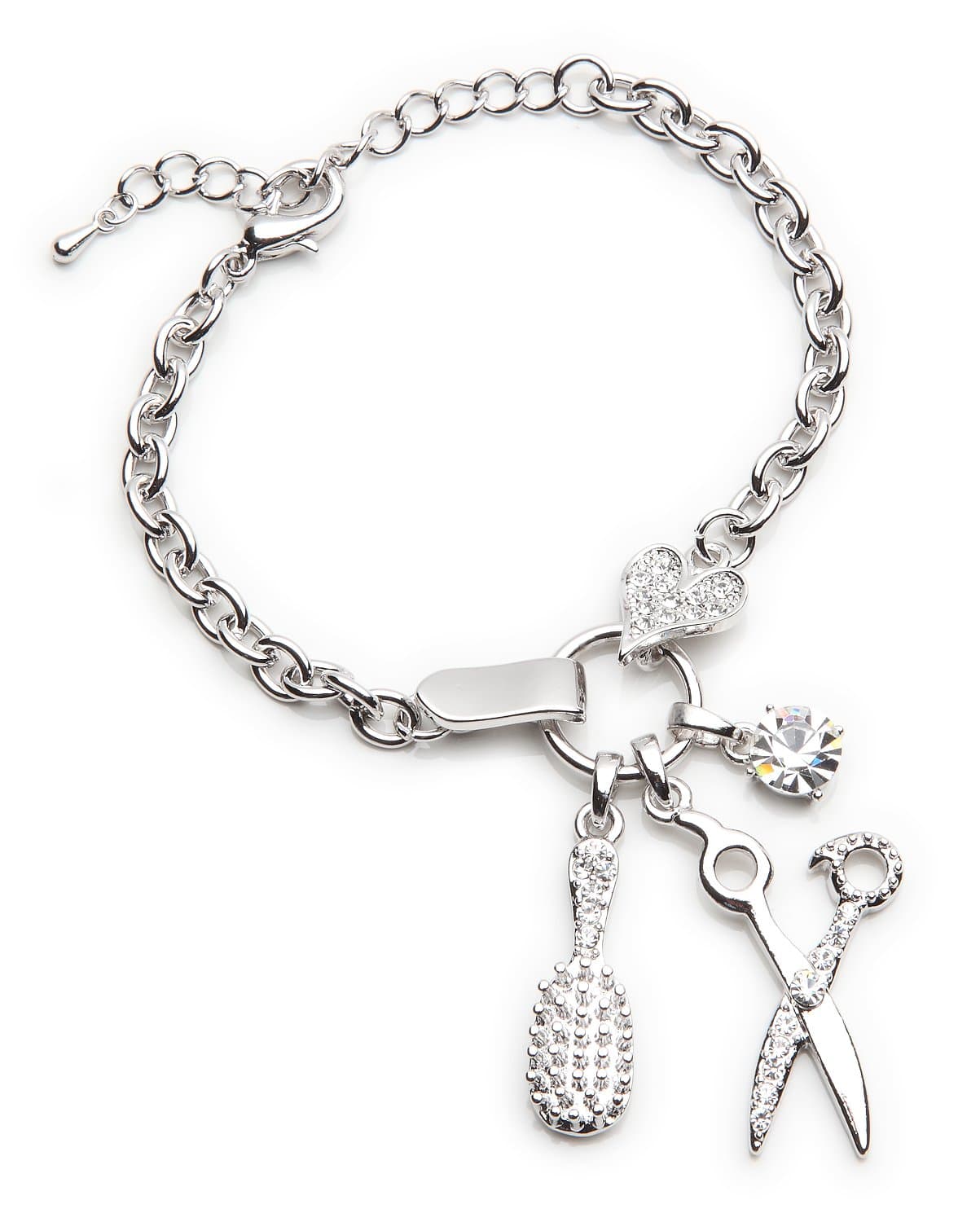 Silver Tone Scissor/Brush Bracelet