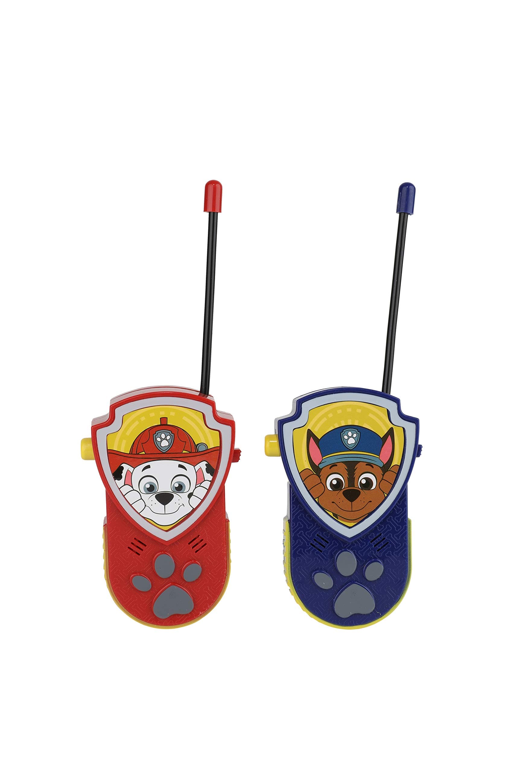 Paw Patrol Molded Walkie Talkies for Kids WT2-01082 | Safe and Flexible Antenna, 1000ft Range, Easy-to-Use Power Switch, Belt Clip, Pack of 2, Stylish Appearance, 2-Pack