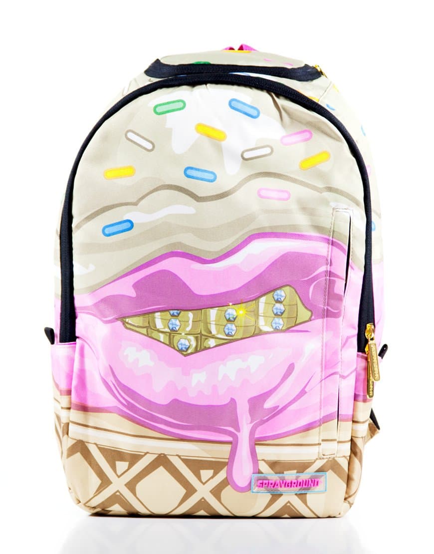 Sprayground Mens Ice Cream Grillz Cupcake Mafia Backpack School Bag