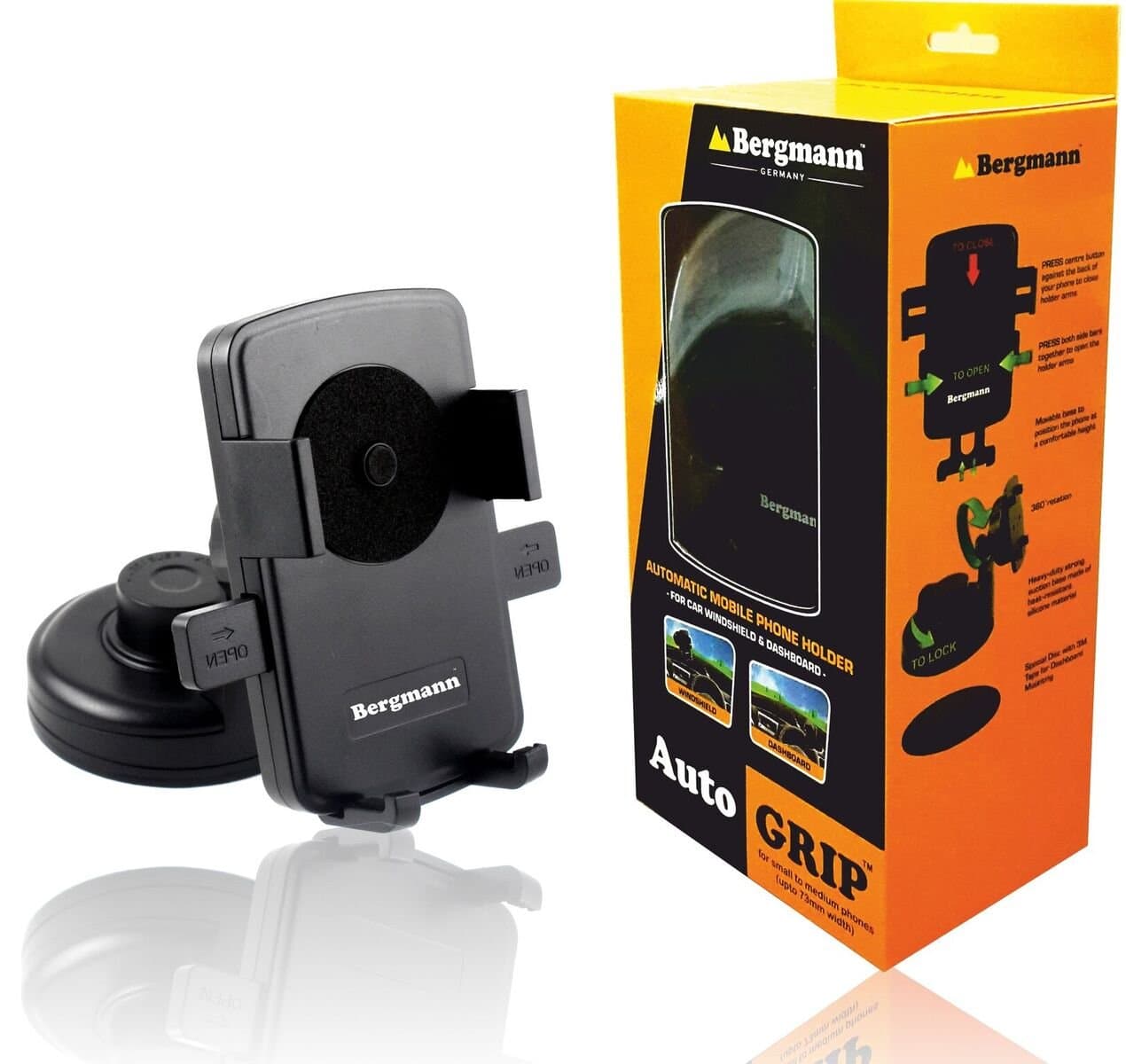 Bergmann Auto Grip Regular Mobile Holder (Black)