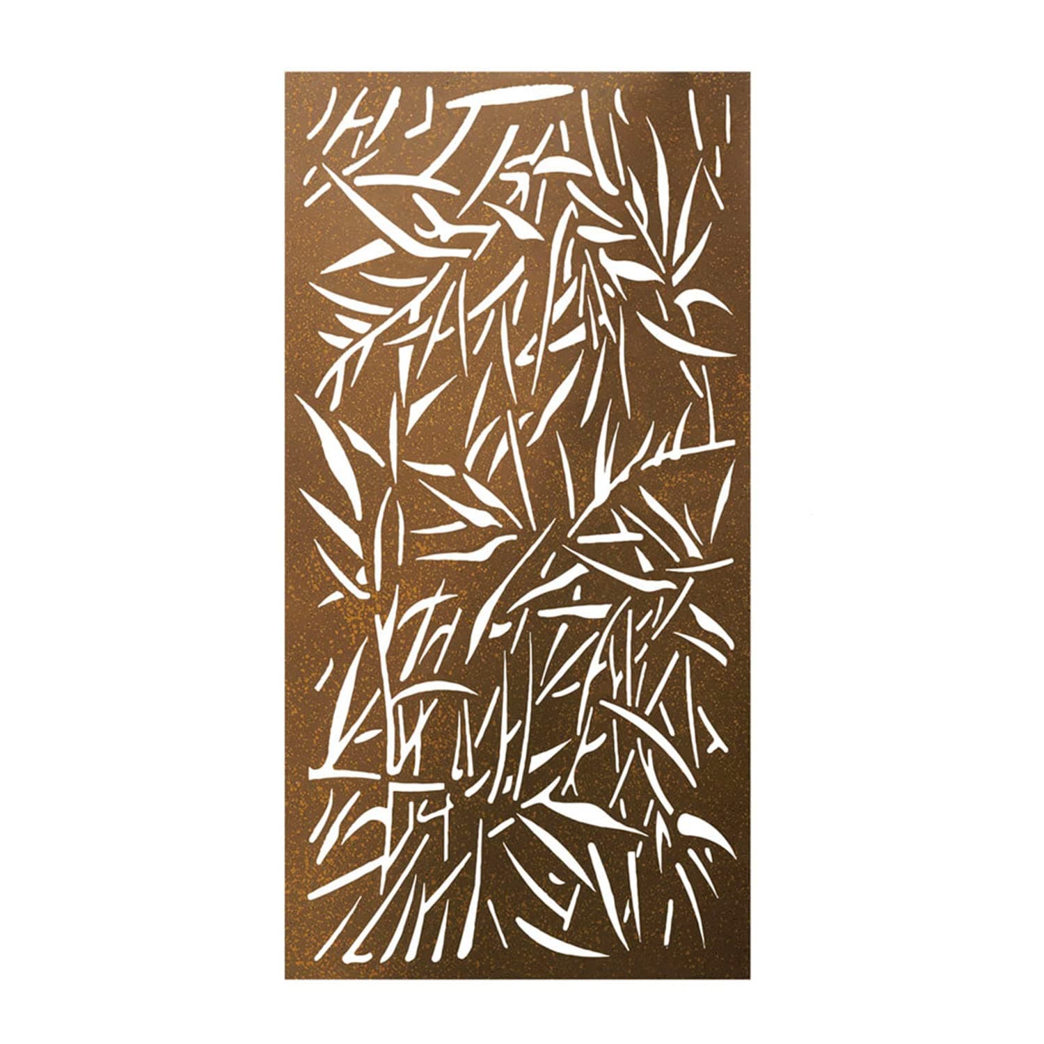 Stratco Decorative Laser Cut 6 x 3 Foot Lightweight Steel Metal Privacy Screen Wall Art Hanging Panel for Walls and Fences, Jungle Design