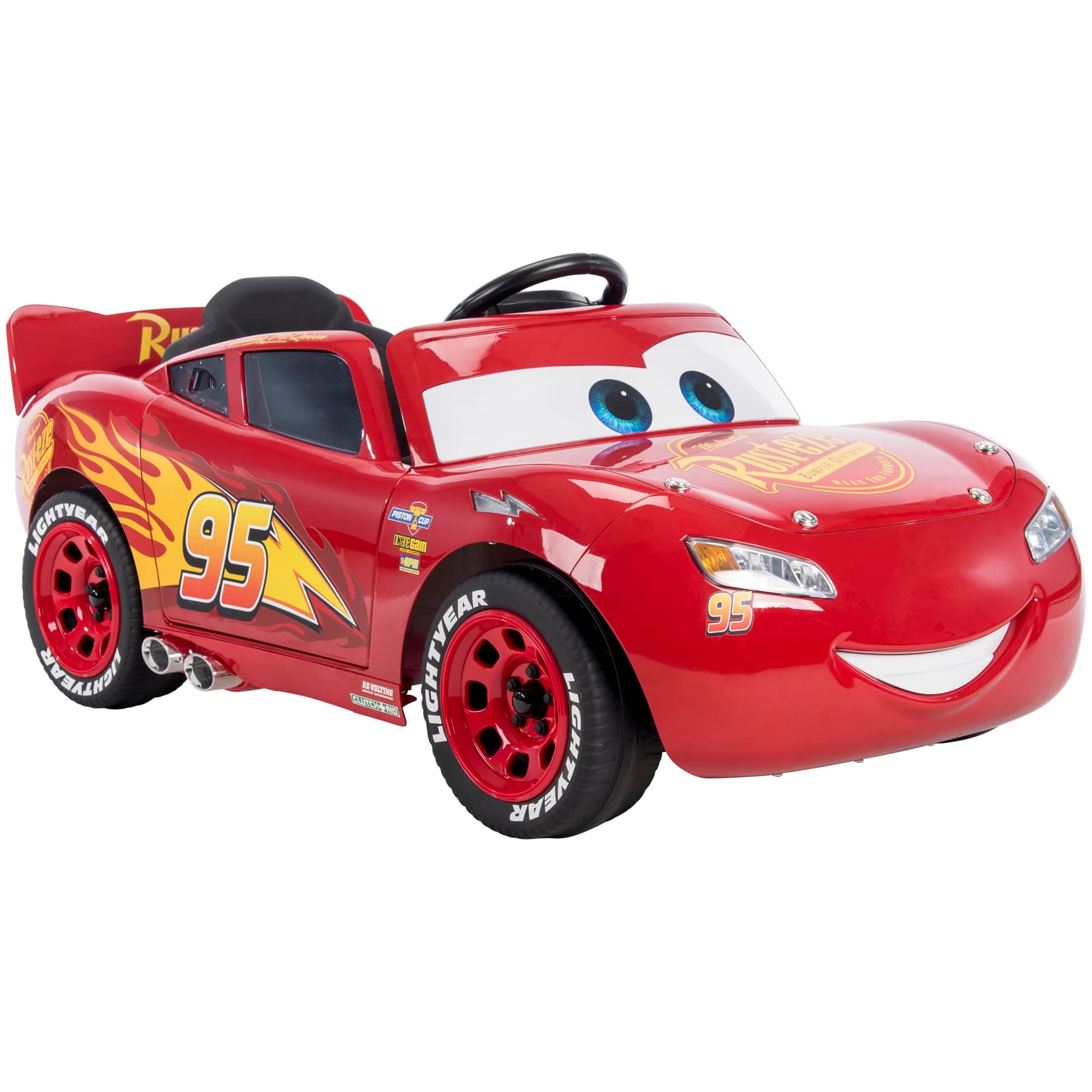 Huffy Disney Cars Lightning McQueen Electric Ride On Car - 6v Battery Powered Motorised Car Fun + Sounds + Lights, Red