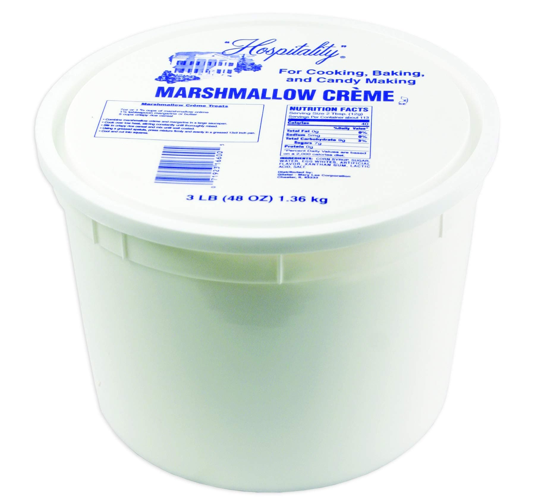 Marshmallow Creme- Economy Size 3 lb. Tub