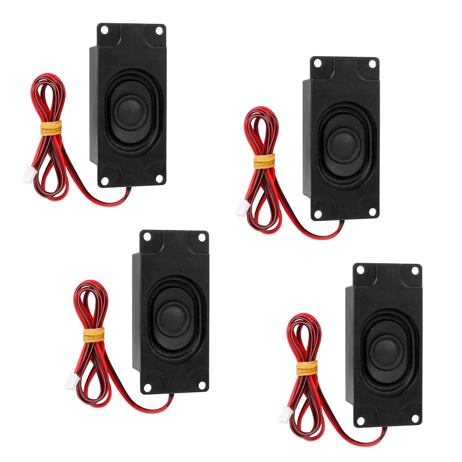 4 PCS Speaker 3 Watt 8 Ohm Mini Speaker 8ohm 3w Loundspeaker Micro Linksys HDMI Speaker For Small Electronic Projects Advertising Machines LCD TV Monitors Black