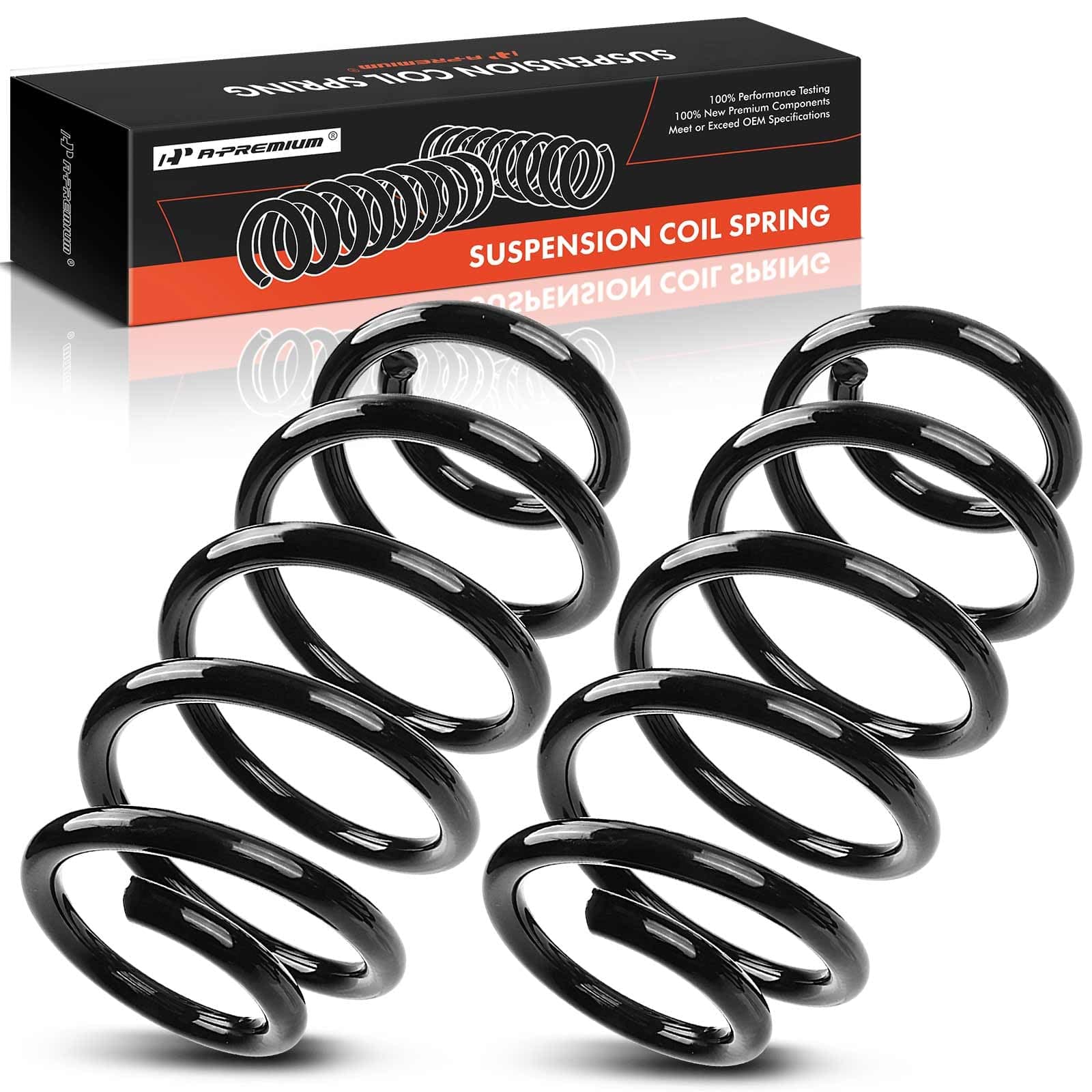 A-Premium Coil Spring Set Compatible with Jeep Commander 2006 2007 2008 2009 2010 Rear Driver and Passenger Side 2-PC Set