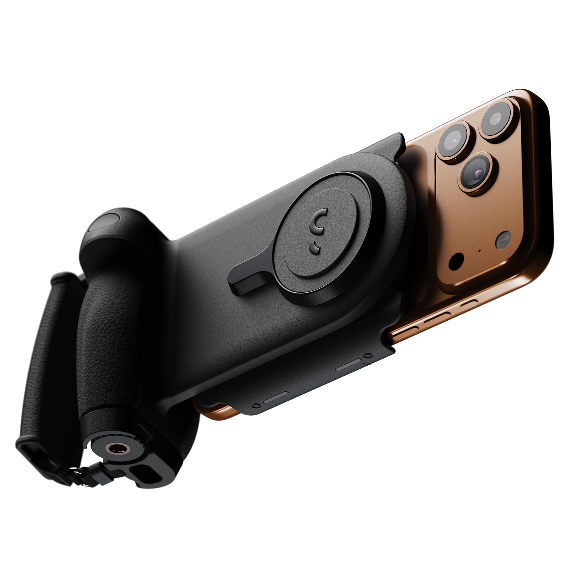 - ProGrip Mobile Battery Grip, DSLR-Style Phone Camera Grip with Built-in Powerbank of Qi Charging, Ergonomic Handle with Wireless Shutter Button, Phone Stand Dock, Built-in Cold-Shoe & Tripod Mount