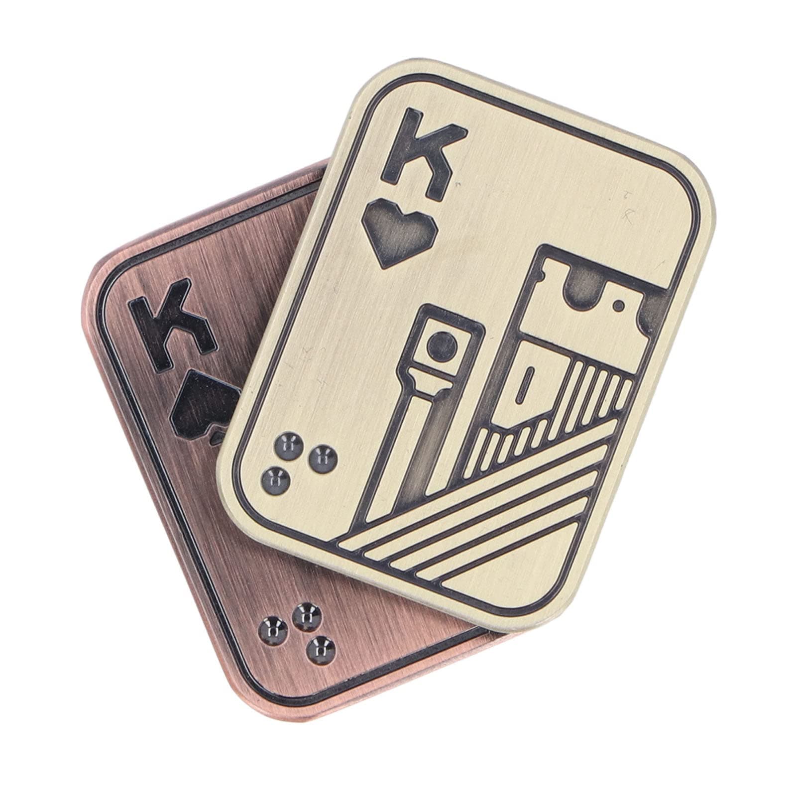 Fidget Slider Toy, Metal Poker Fidget Slider Adult Fidget Toys, ADHD Autism Sensory Toys, Anxiety Stress Relief Toys, Office Desk Toys, Gifts for Boyfriend and Father