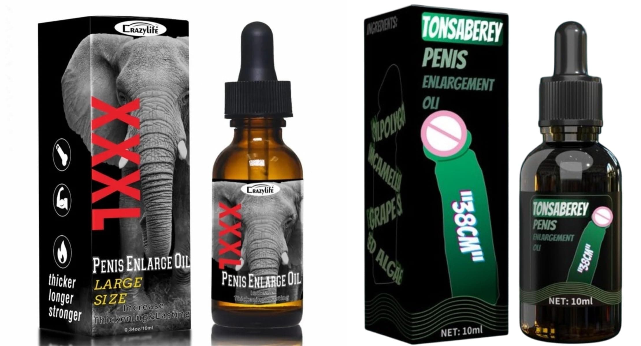 CRAZYLIFE Enlarge Gel, TONISABERY Enlargement Oil for Men BLSEX Enlarger Cream (F396-F203)