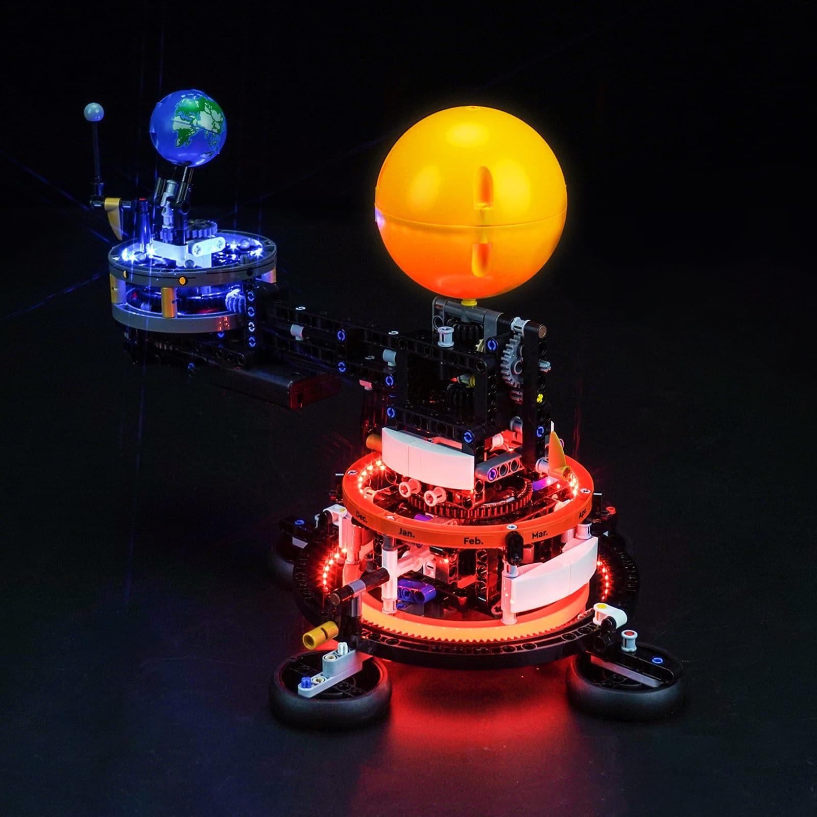 Upgraded LED Light Kit Compatible with Lego Technic Planet Earth and Moon in Orbit, Light Building Set Compatible with Lego 42179 (Model Not Included)