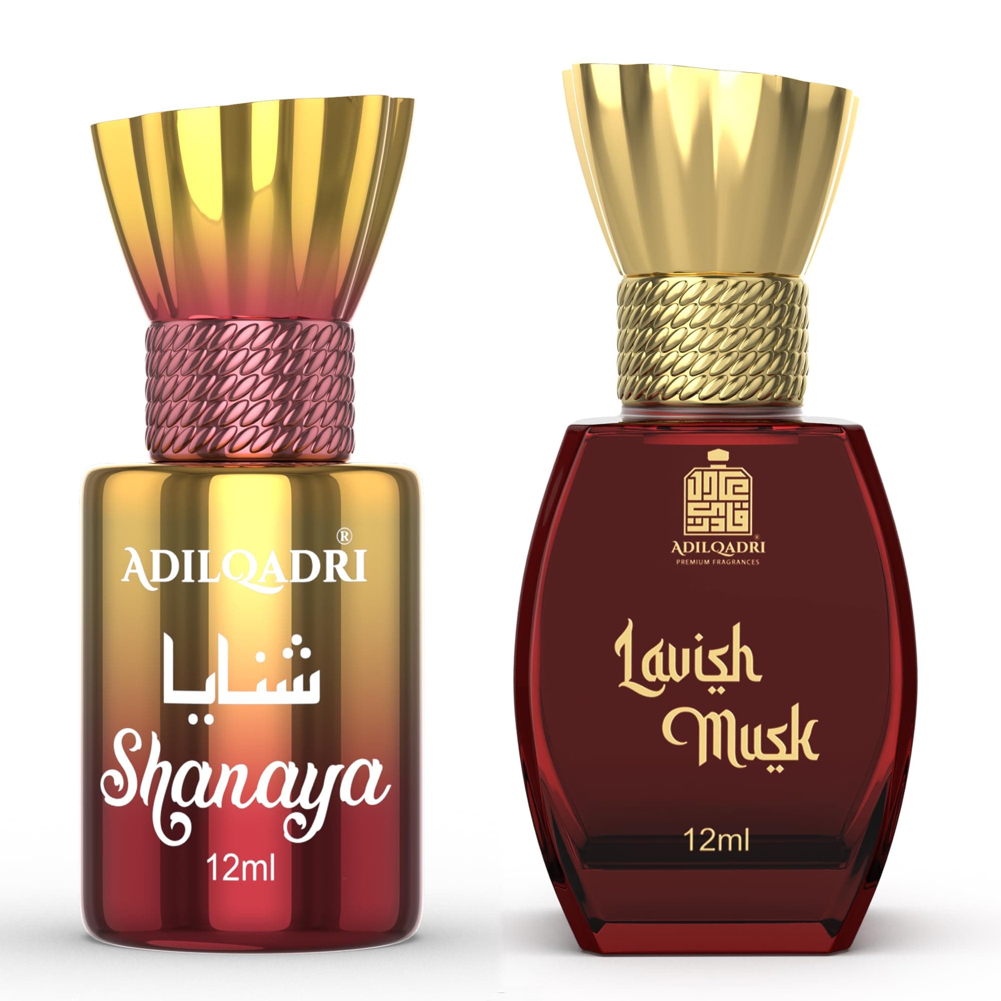Lavish Musk & Shanaya Attar Combo | Musky & Arabic French Scent | Long Lasting Non-Alcohol Roll-On Attar For Men & Women | Pack of 2-12ML Each