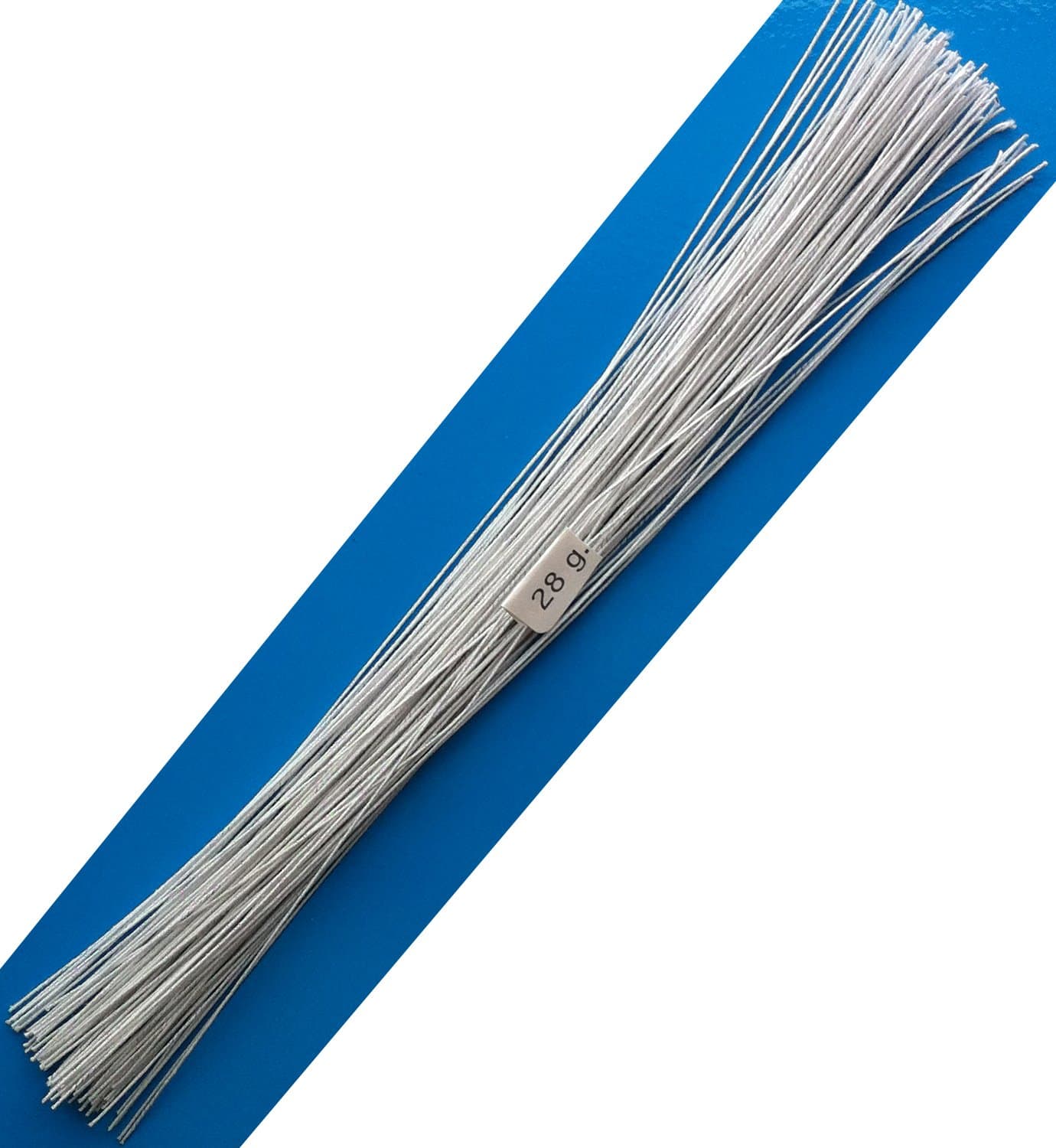 28 Gauge White Cotton Covered Floral Wire - 100 feet per Bundle (30.5m) in 12 inch (30.5cm) Lengths