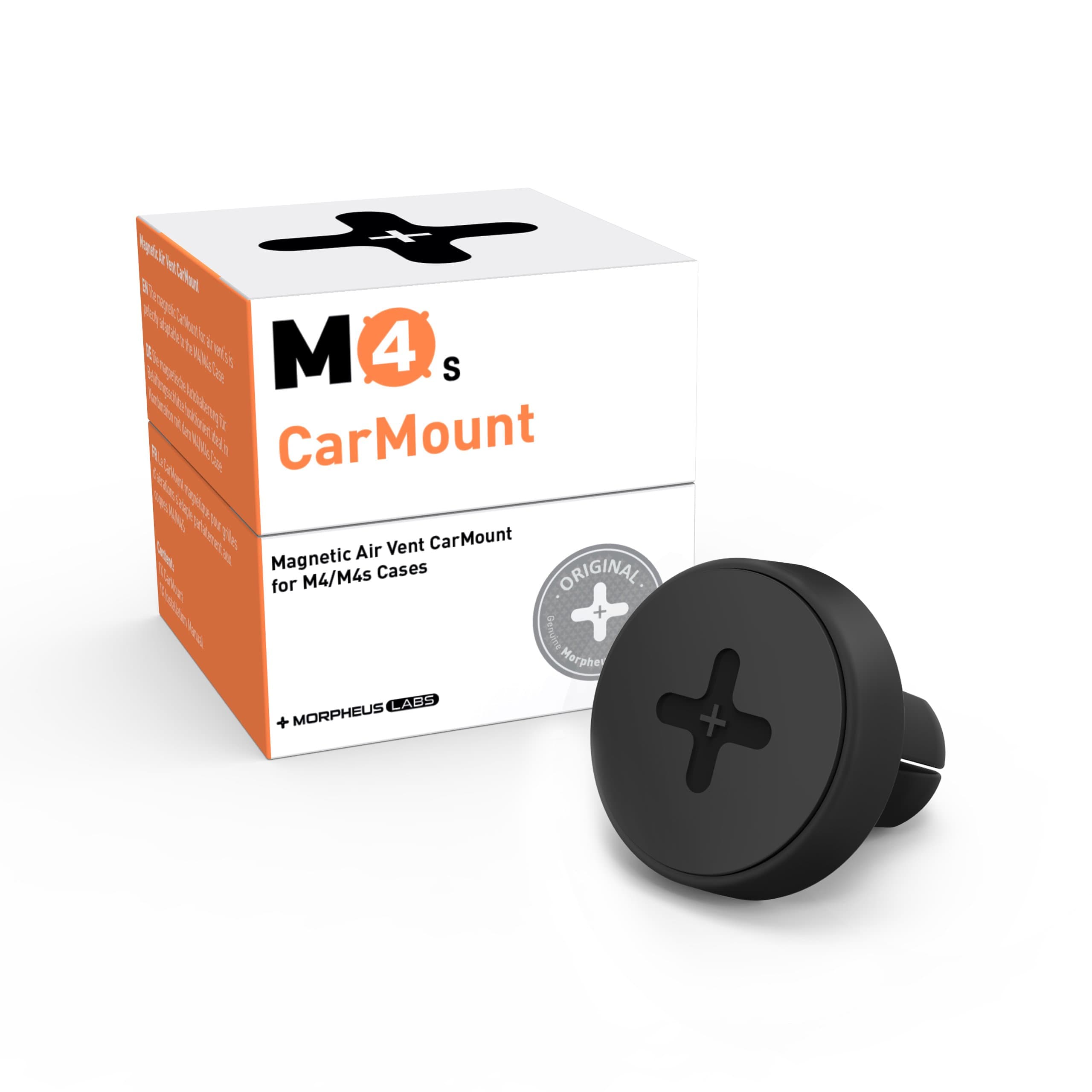 Morpheus Labs Car Mount air Vent - Magnetic for M4s Cases (iPhone 6/6s; iPhone 8/7; iPhone 8 Plus/iPhone 7 Plus; iPhone X/Xs/ 10)