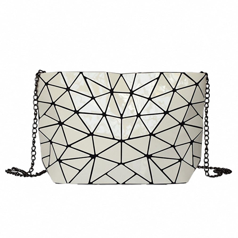 Women Bag Phone Bag Case NEW Most Popular Handbag Shopping Shoulder Geometric Folding Package bolsa feminina white 1