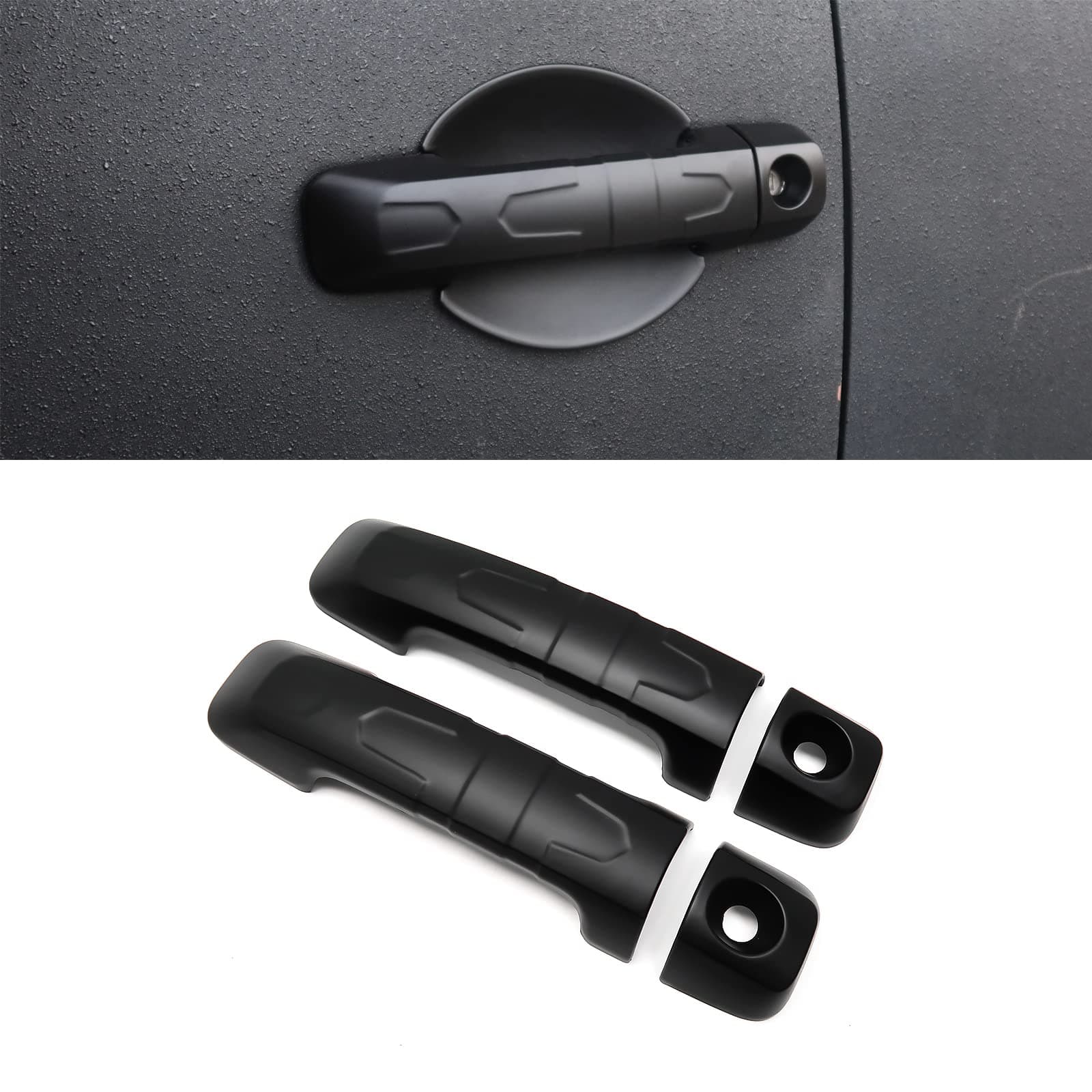 4pcs Black Car Exterior Door Handle Cover for Toyota FJ Cruiser XJ10 TRD Off Road 2007 2008-2019 2020 2021 2022, Side Body Door Trim