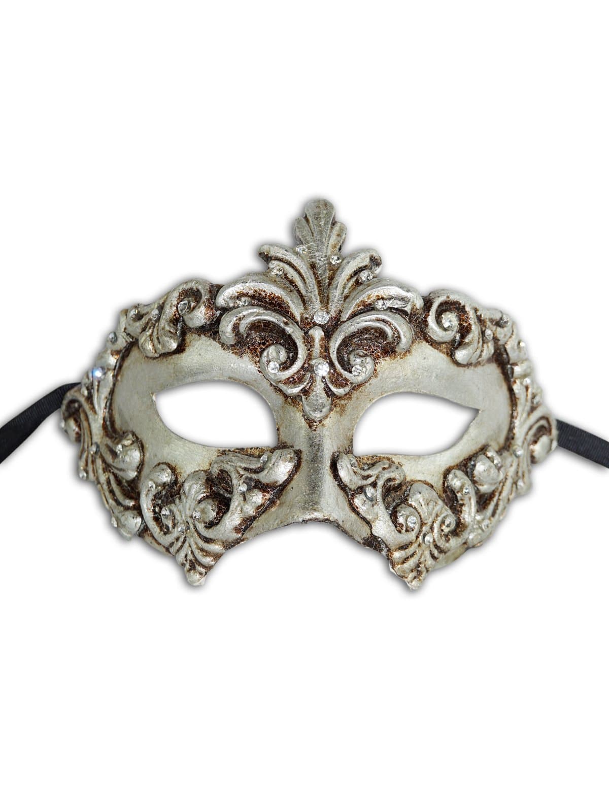 Luxury Venetian Eye Mask Colombina Baroque with Swarovski Crystals for Men and Women