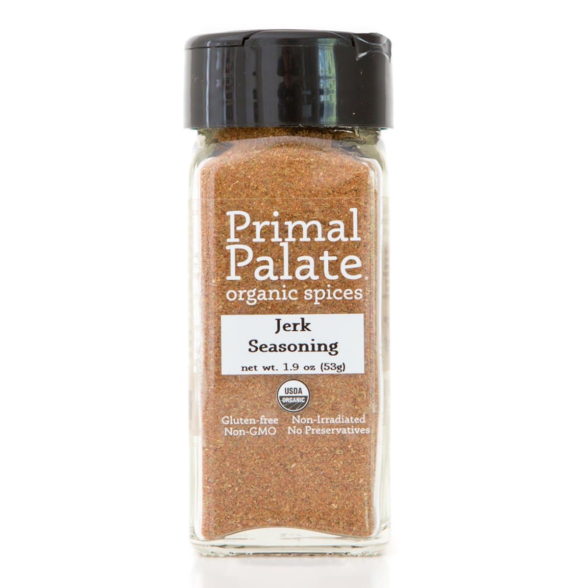 Primal Palate Organic Spices Jerk Seasoning, Certified Organic, 1.9 oz Bottle