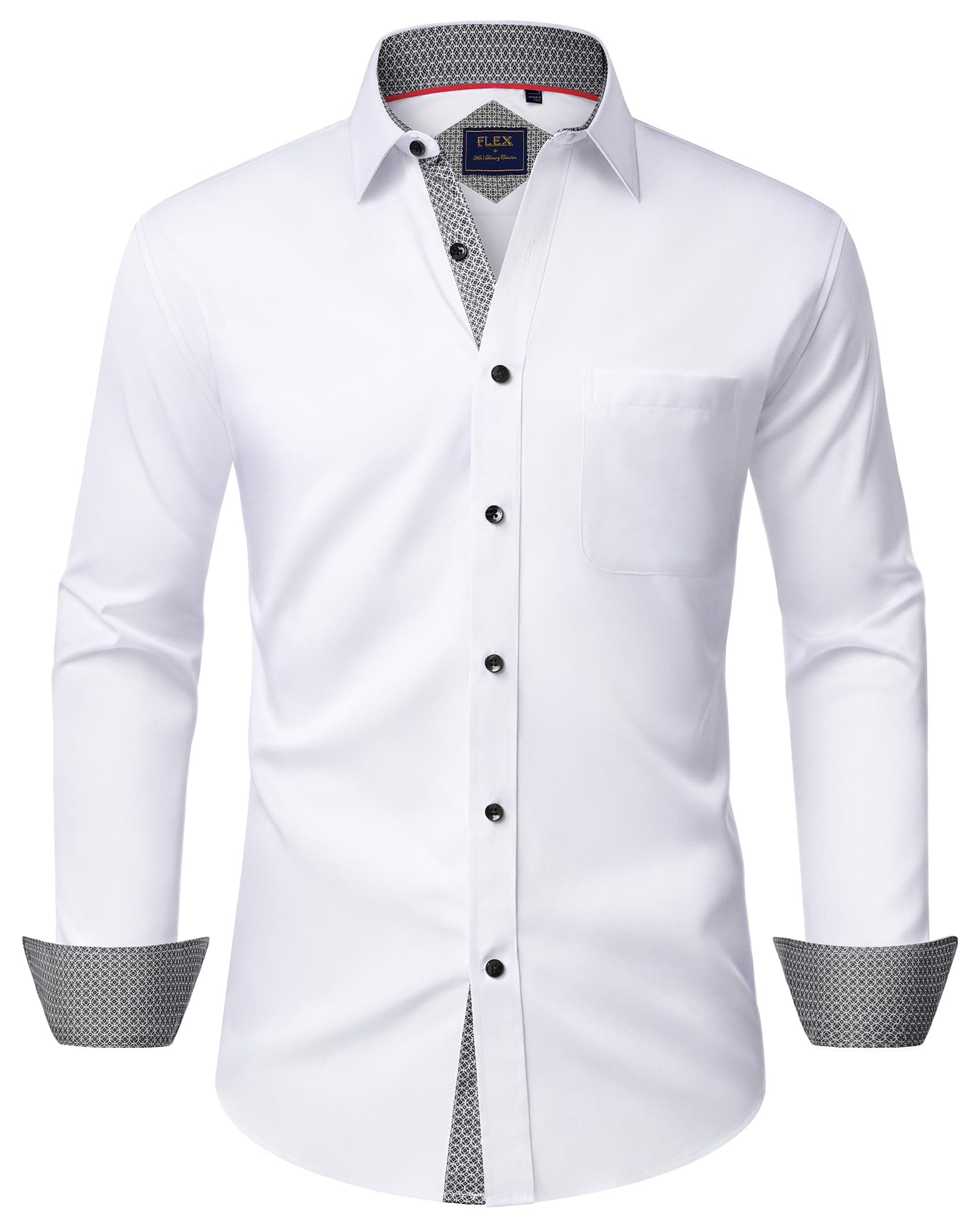 Men's Dress Shirts Long Sleeve Wrinkle-Free Business Casual Button Down Shirt