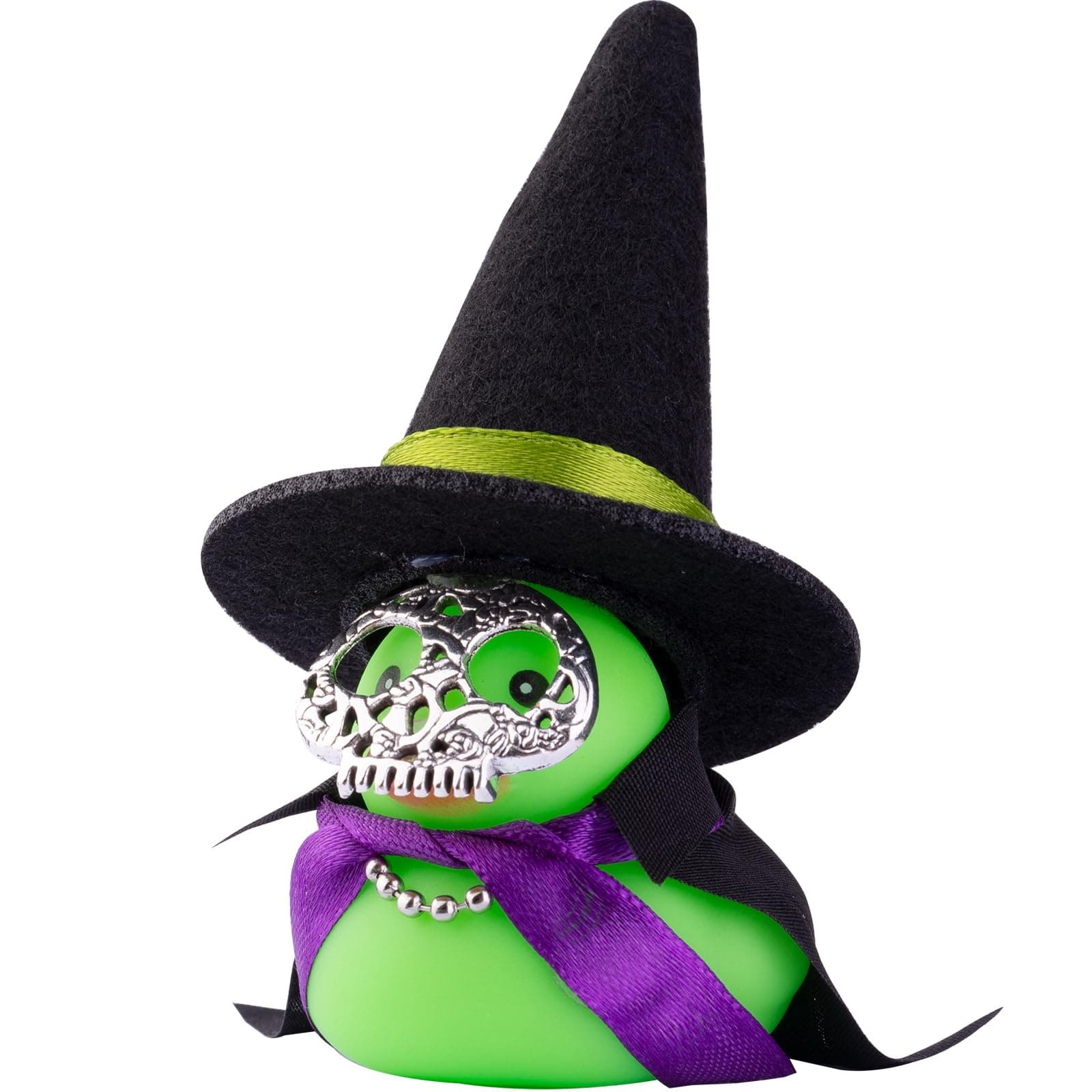 Car Rubber Duck Ornaments Halloween Duck Car Dashboard Decorations with Mini Witch Hat Sunglasses Necklace Halloween Accessories for Halloween Themed Gifts(V1)