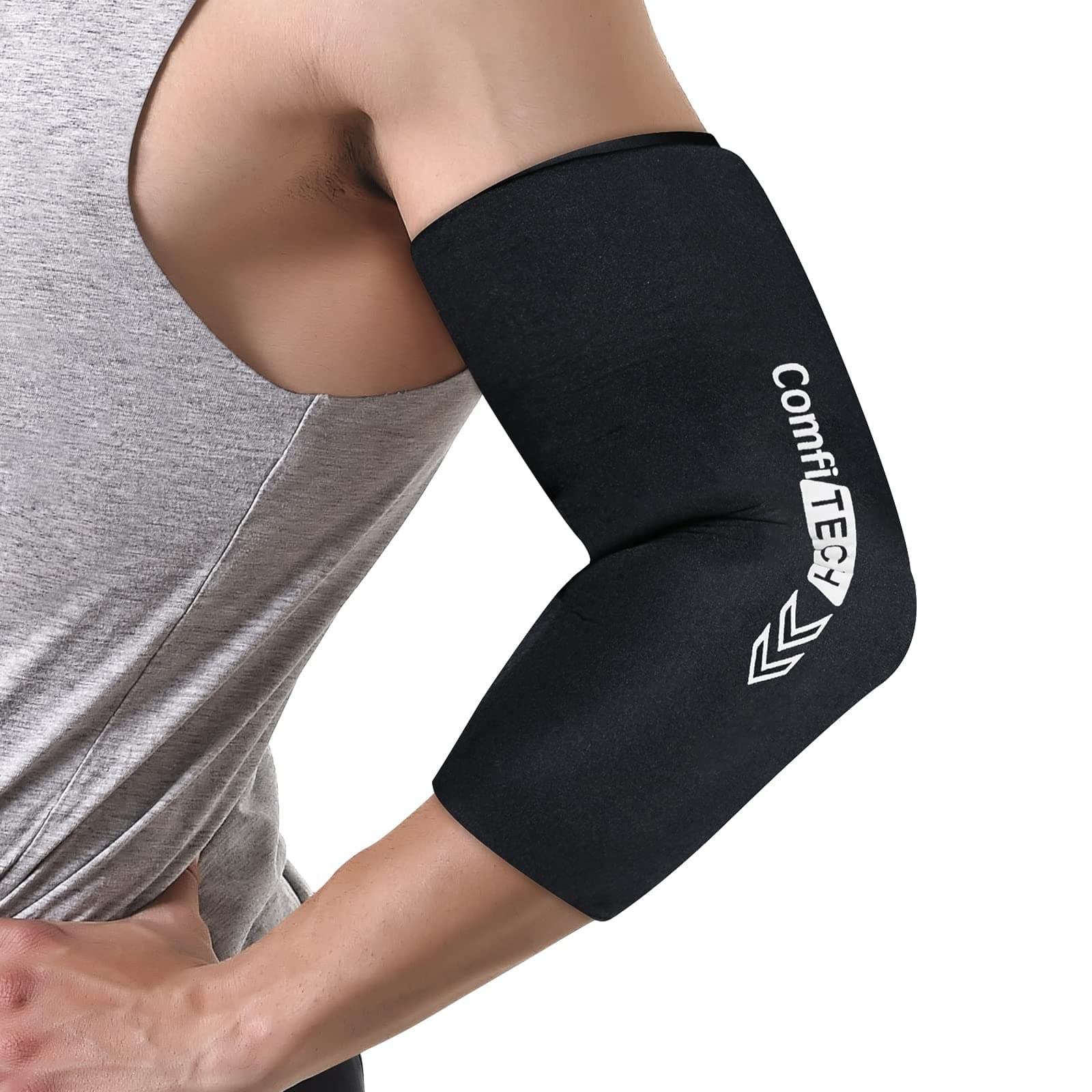 Elbow Ice Pack Wrap, Multi-Use Ice Pack for Elbow, Arm, Knee and Calf, Flexible Ice Sleeve for Tennis Elbows, Golfers Arm, Muscle Relaxation, Large