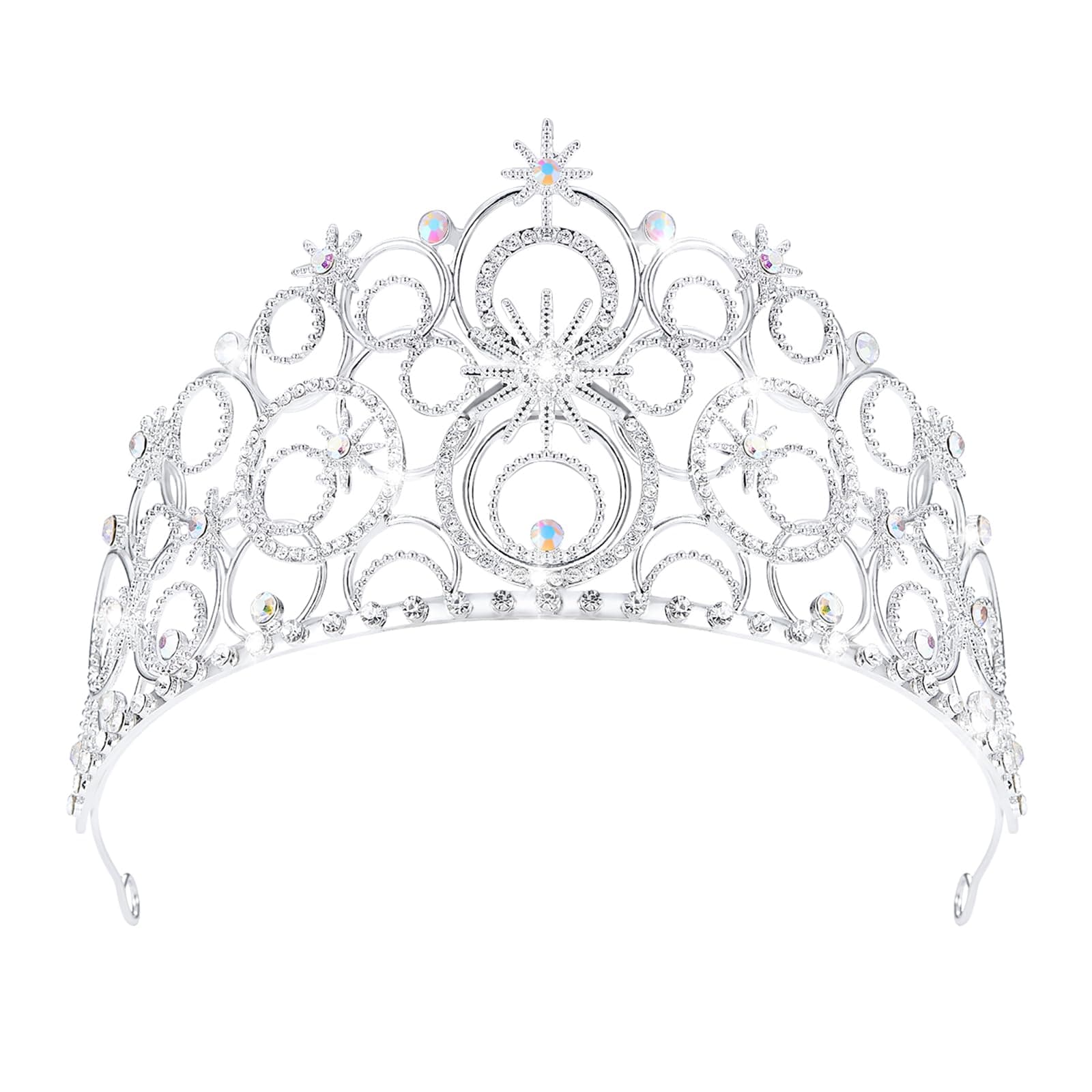 Crystal Crowns for Women, Crystal Bubble TiaraBride Royal Queen Headband Princess Headpieces for Women Bridal Wedding Prom Birthday Party Crowns