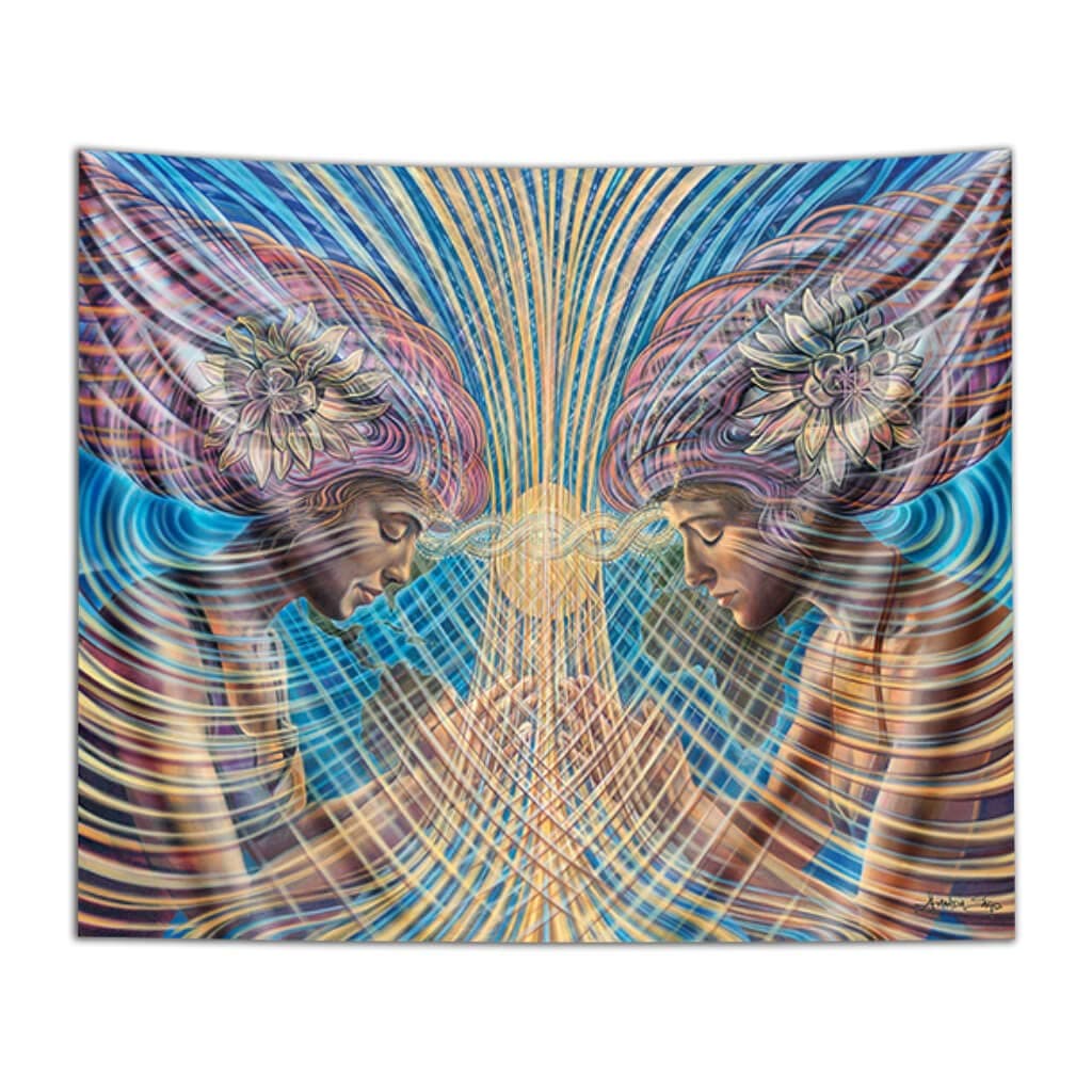 Third Eye Tapestries "Limbic Resonance” Wall Tapestry by Amanda Sage - Psychedelic Art Tapestry - Hanging Modern Art Tapestry