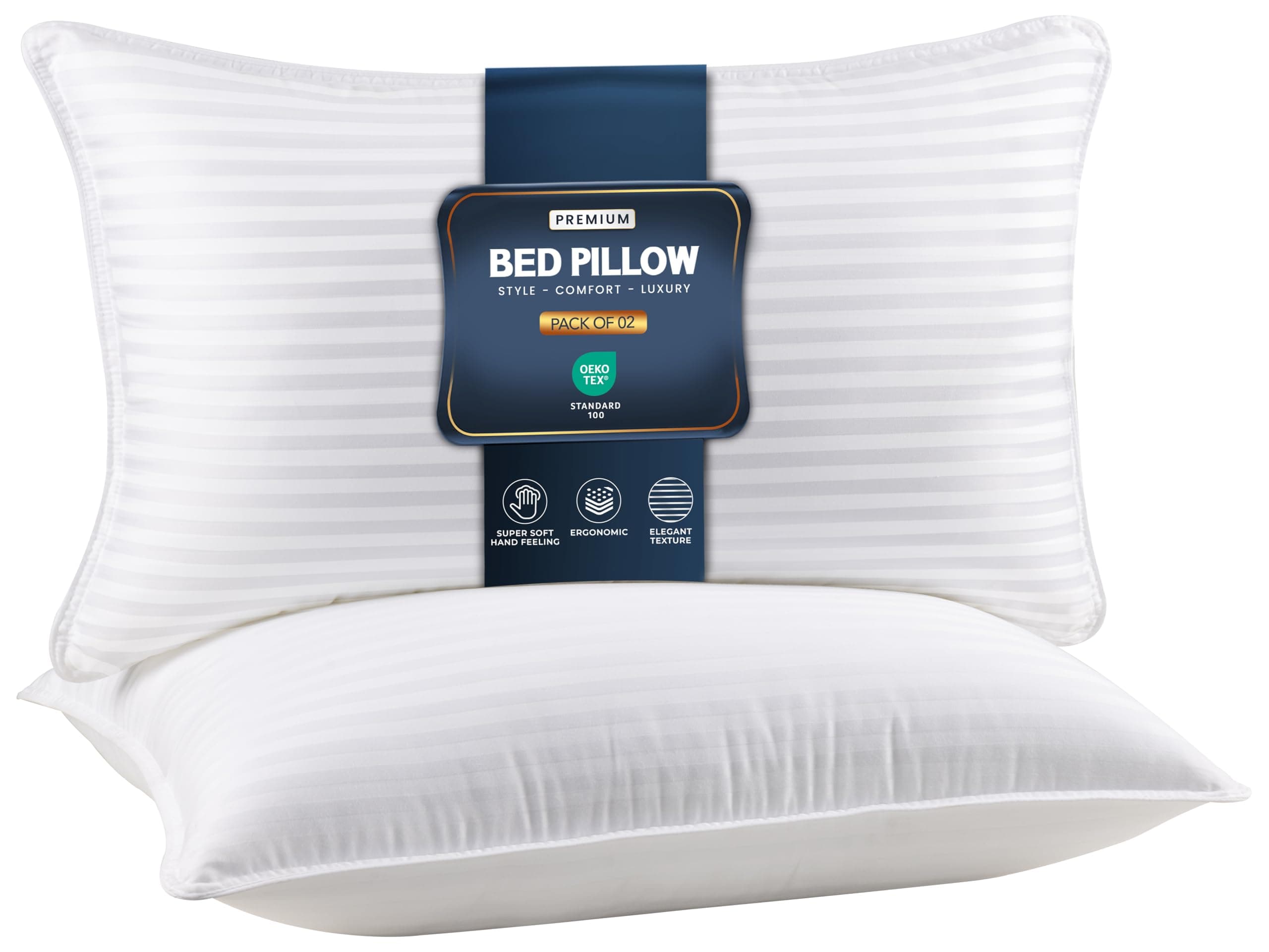 Utopia Bedding Pillows 2 Pack, (King) Polycotton Cover Hotel Quality Luxury Bed Pillow for Back, Stomach or Side Sleepers