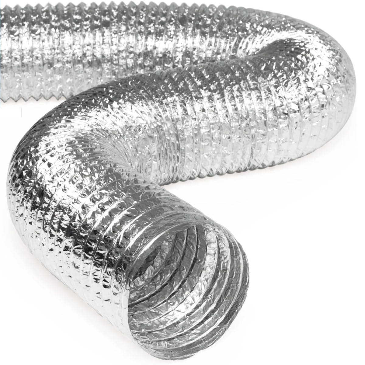 RACO Aluminium Duct Flexible Hose Aluminium Exhaust Pipe, Dryer Vent Hose Heat Resistant, Humidity and Fire Resistant Range Hood (4 INCH)